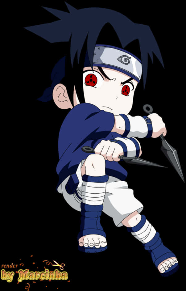 Chibi Sasuke Sẵn Sàng Chiến Đấu Hình nền
