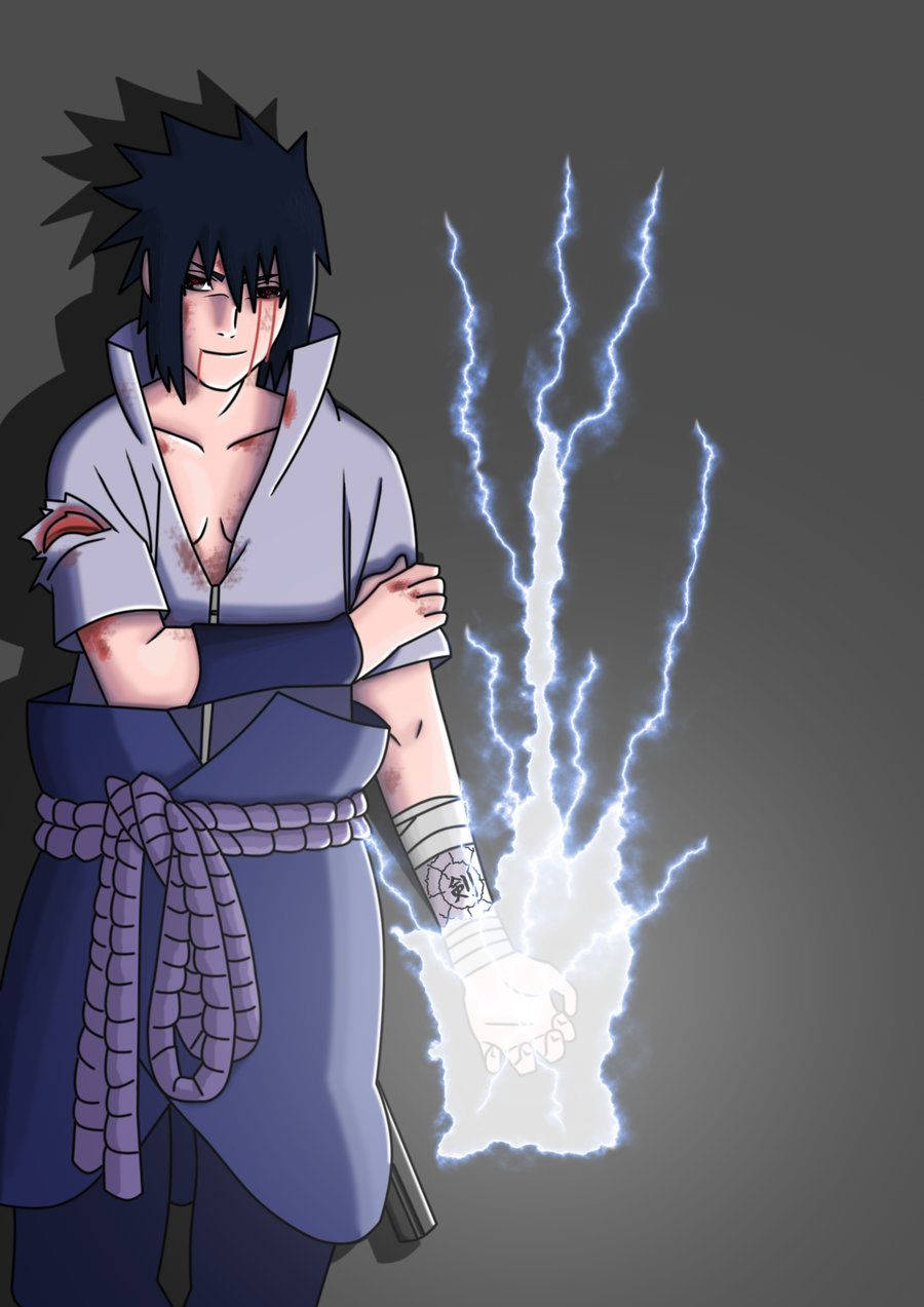 Hình nền Chidori tay ninjutsu sét do Sasuke Uchiha phóng ra.