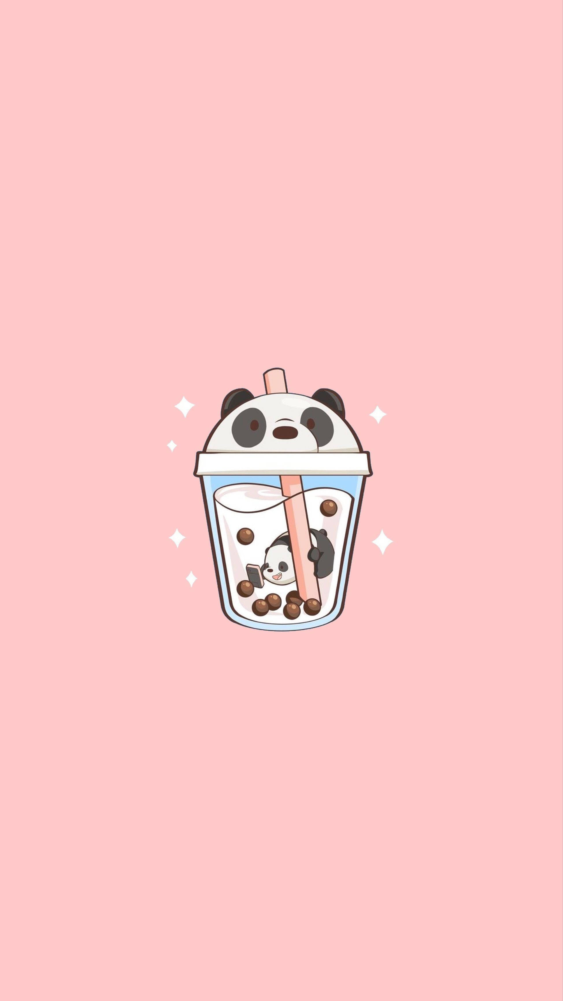 Chiếc Cốc Panda Dễ Thương Hình nền