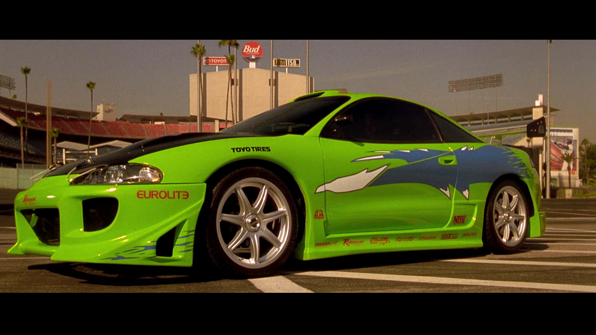 Chiếc Mitsubishi Eclipse 1996 Màu Xanh trong Fast and Furious 1 Hình nền