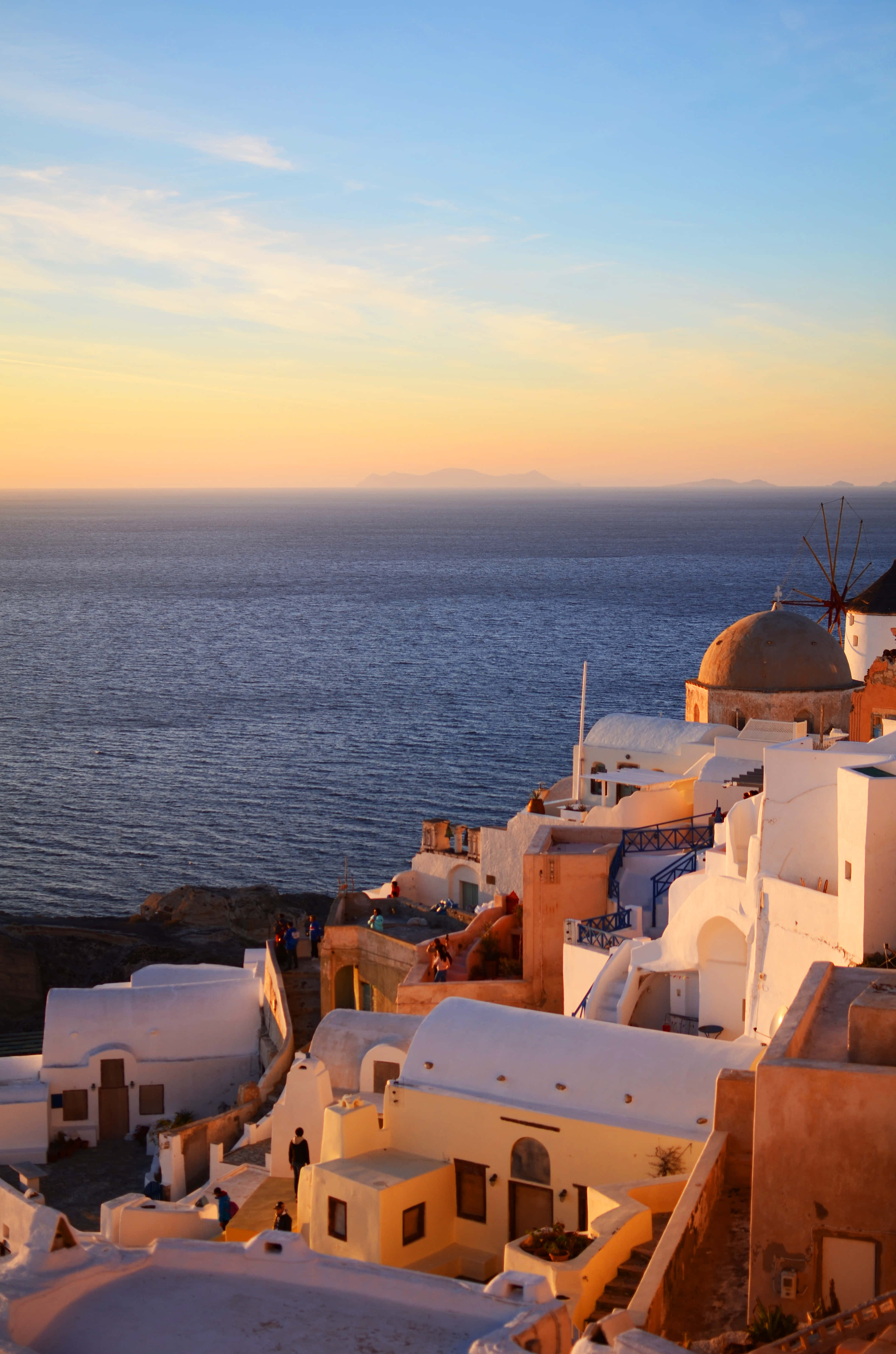 Chiêm ngưỡng quang cảnh tuyệt đẹp của đảo Santorini, Hy Lạp Hình nền