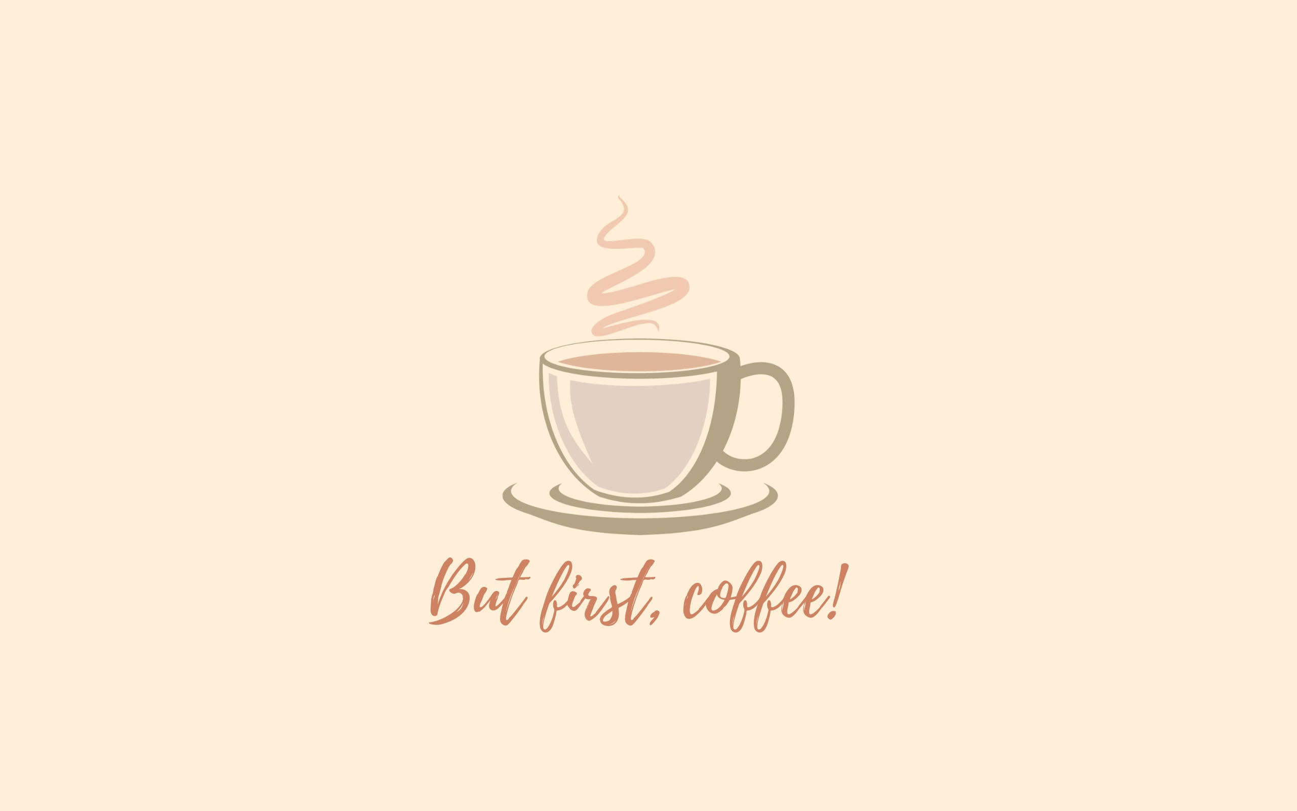 Chill Aesthetic But First Coffee Cho Máy Tính Hình nền