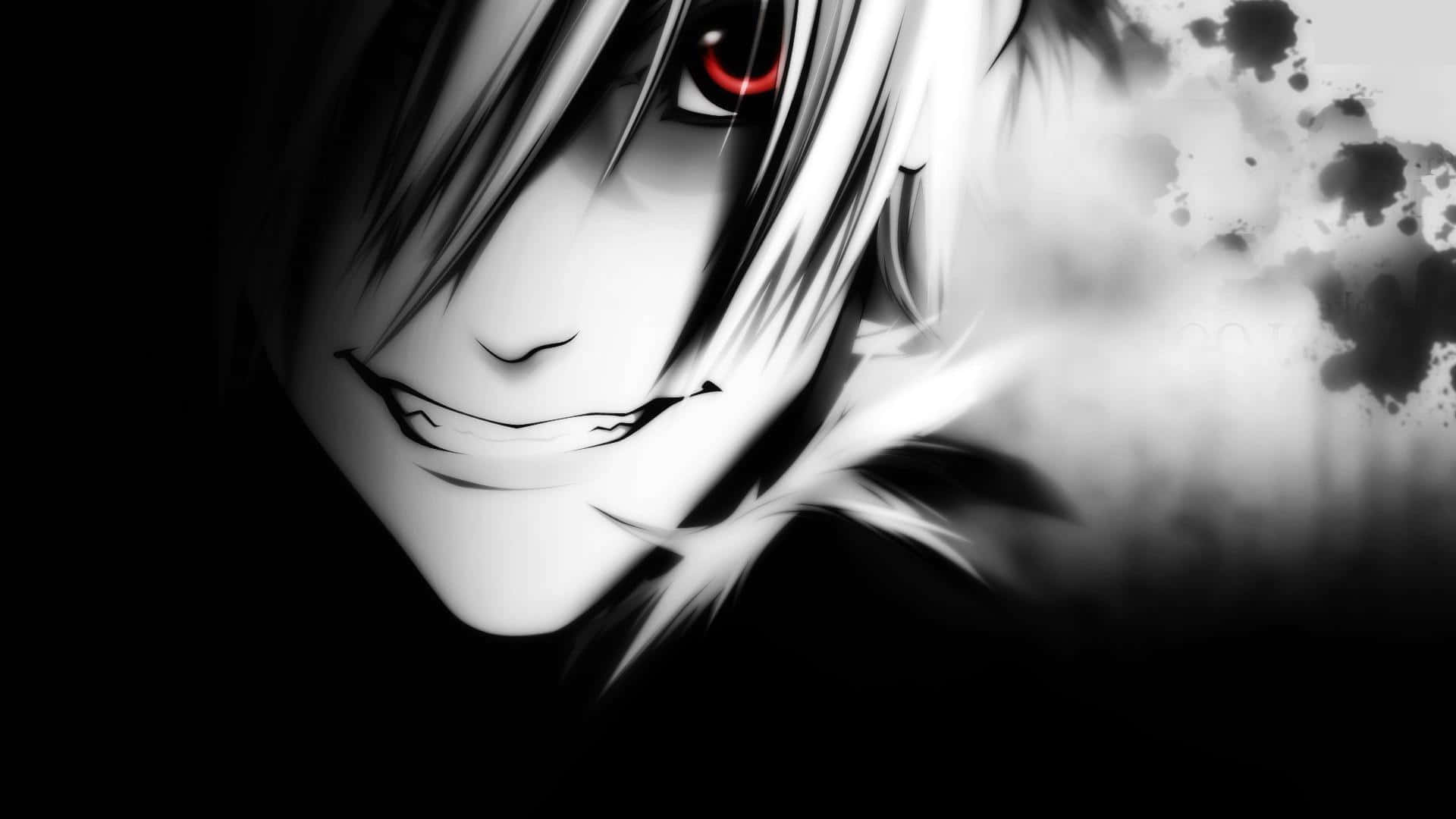 Chìm Trong Bóng Tối - Cảnh Anime Đen Trắng Mạnh Mẽ Hình nền