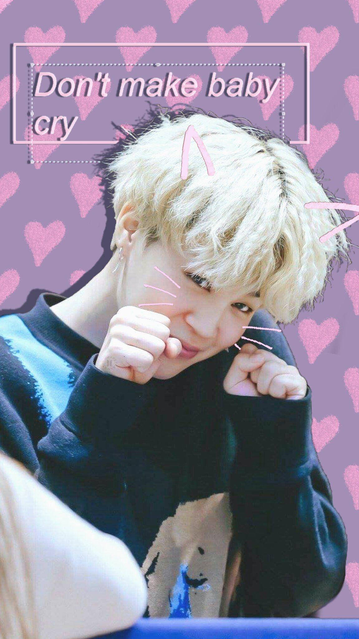 Chỉnh sửa BTS Jimin dễ thương như mèo Hình nền