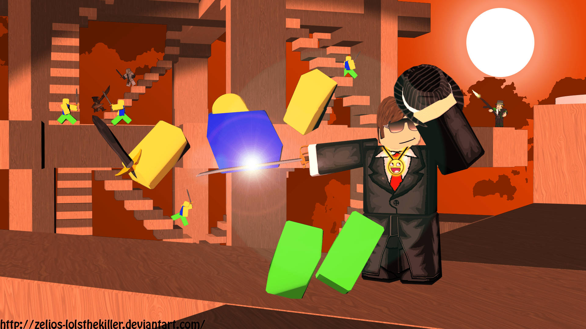 “Chơi game yêu thích của bạn một cách phong cách với avatar Tuxedo trong Roblox!” Hình nền
