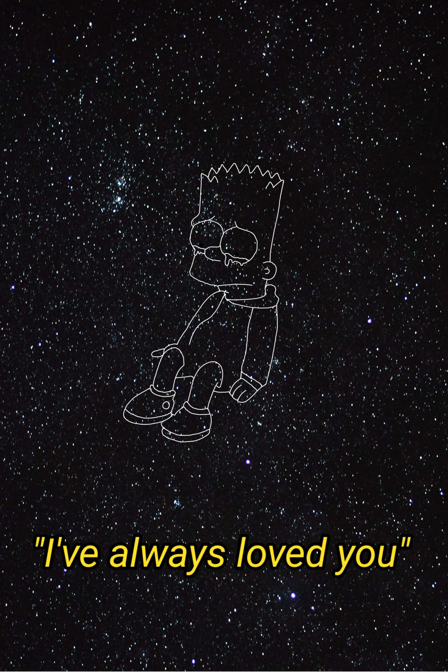 Chòm sao Bart Simpson buồn bã Hình nền