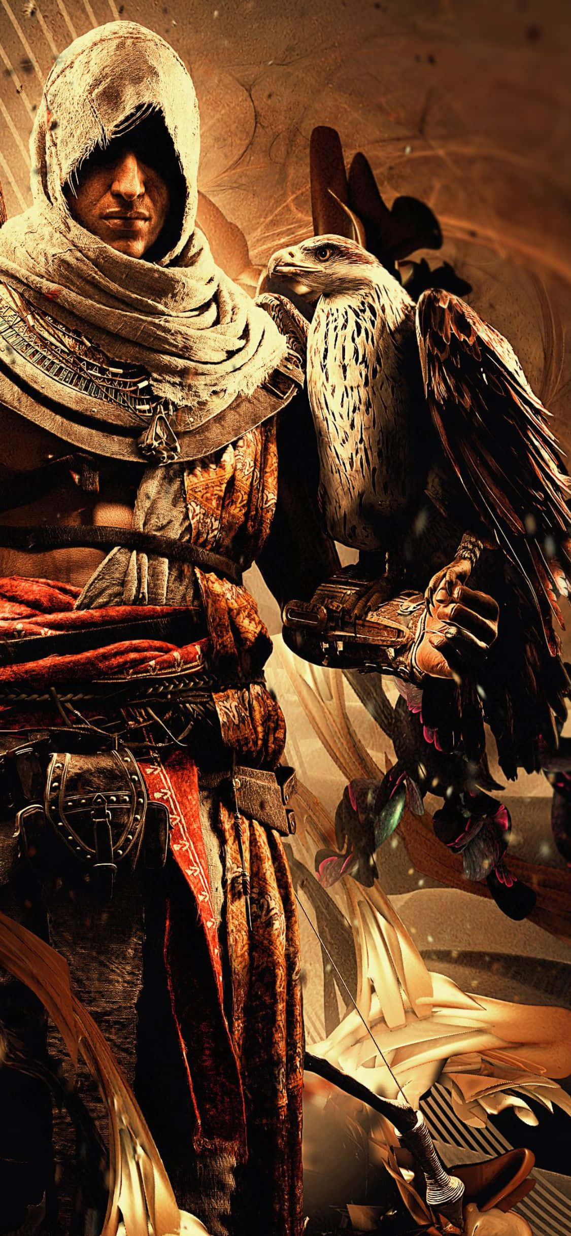 Chọn số phận và dẫn dắt Brotherhood với hình nền iPhone X Assassin's Creed Origins. Hình nền