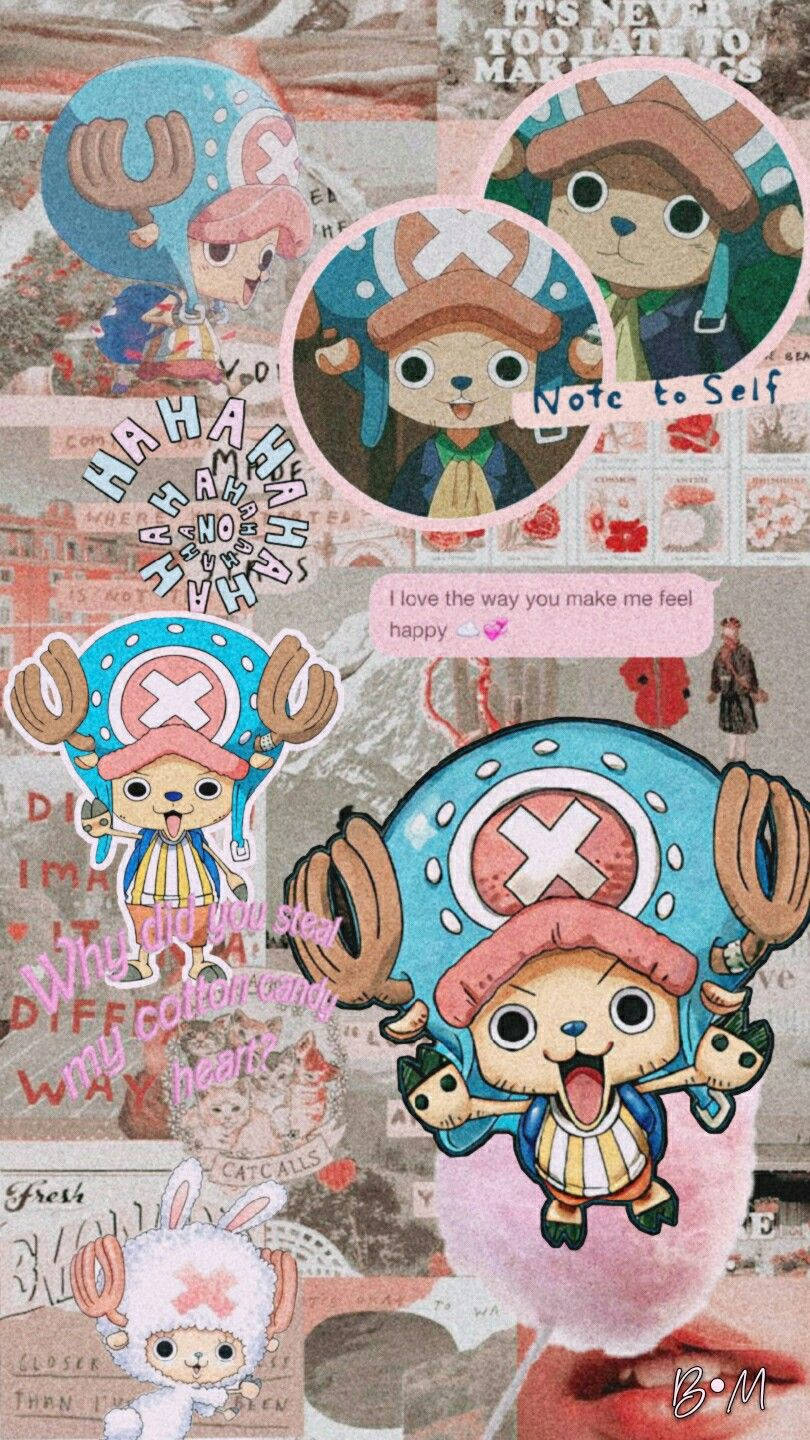 Chopper Dễ Thương Phong Cách One Piece Hình nền