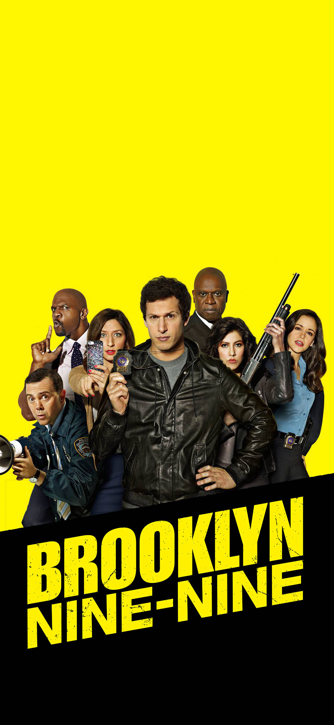 Chủ đề Vàng & Đen Biểu Tượng của Brooklyn Nine Nine Hình nền