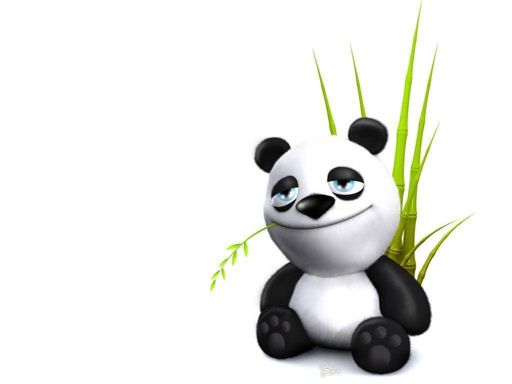 Chú Gấu Trúc Ngốc Nghếch Hoạt Hình Vui Nhộn Hình nền