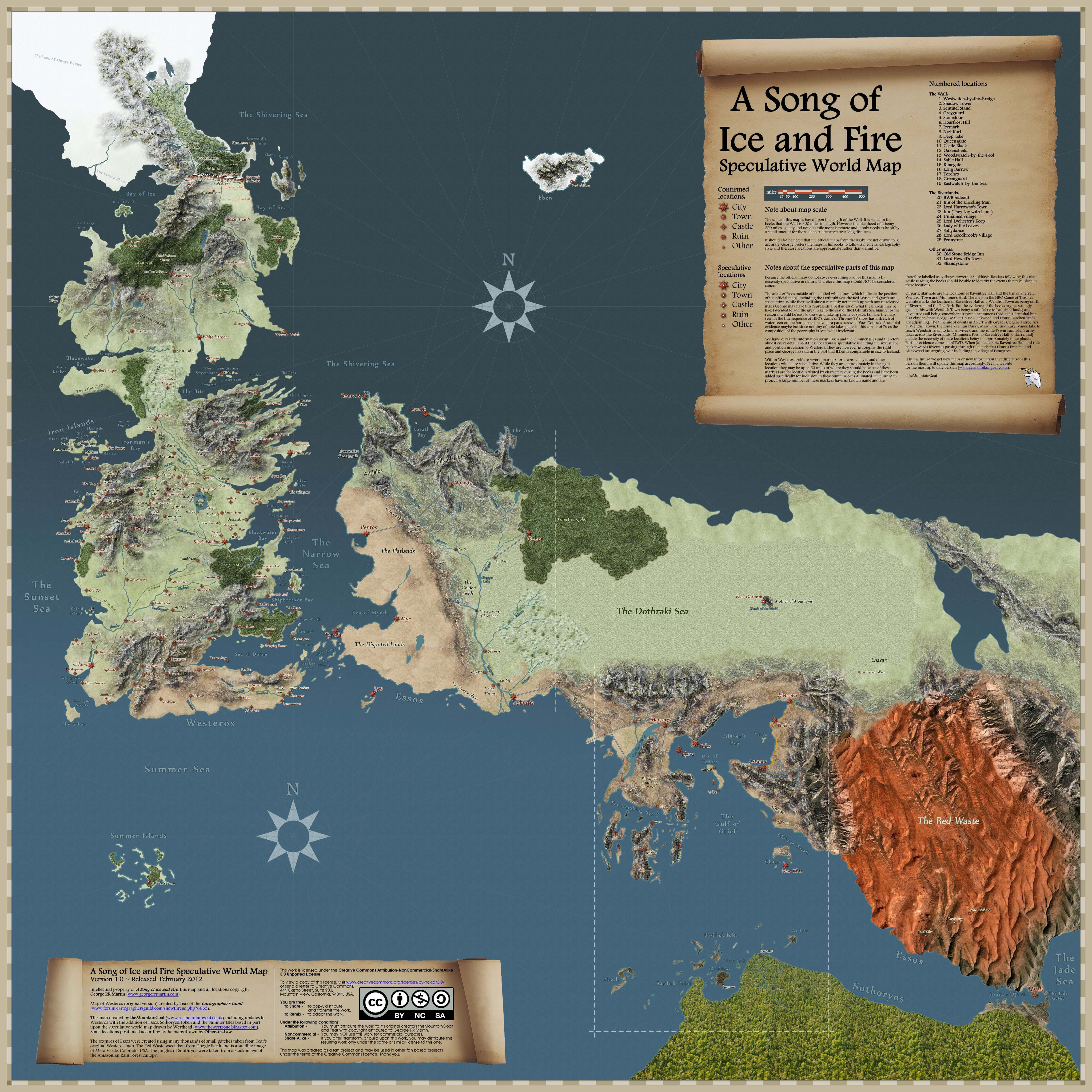 Chú Giải Bản Đồ Game Of Thrones Hình nền