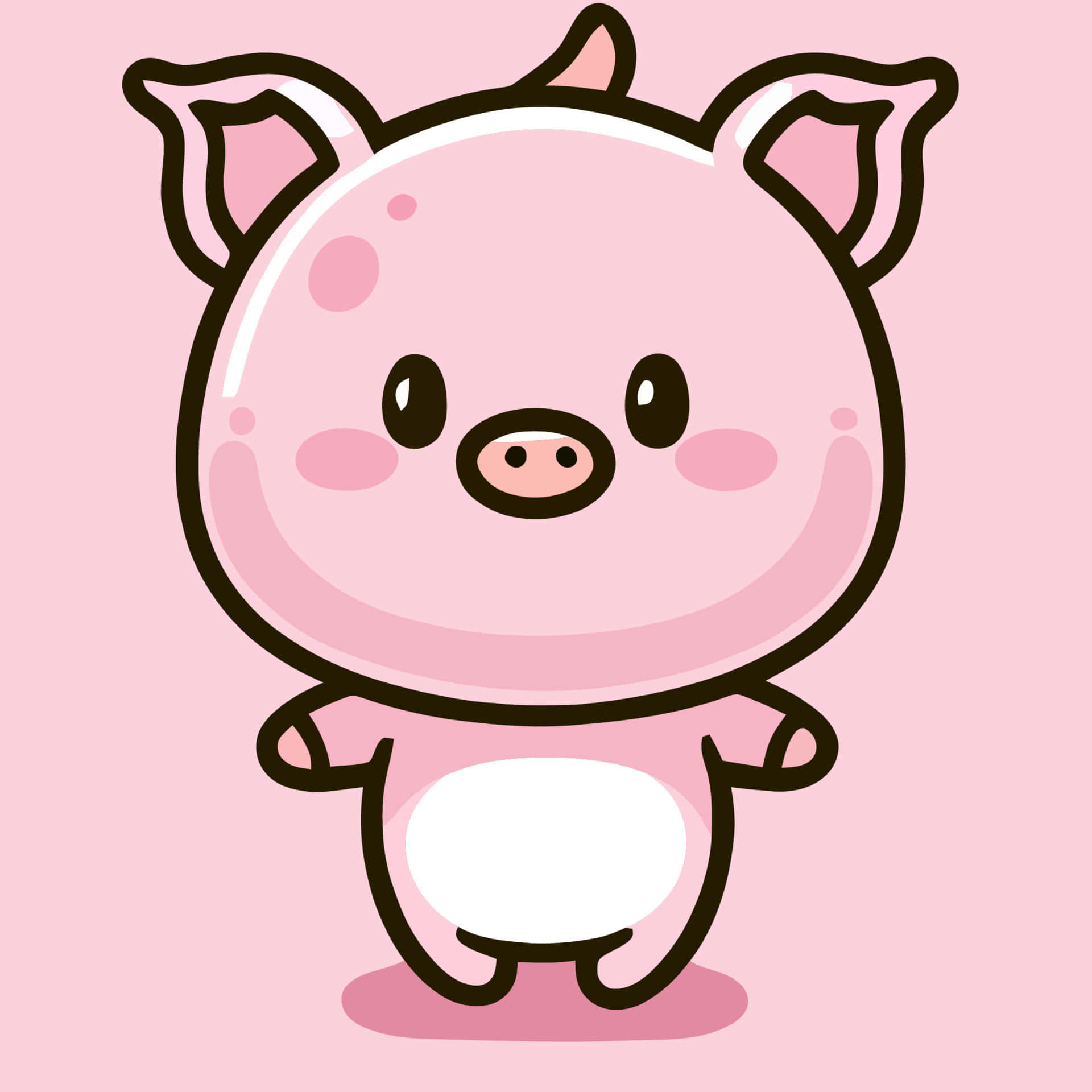 Chú heo con dễ thương này sẵn sàng để được ôm ấp! Hình nền