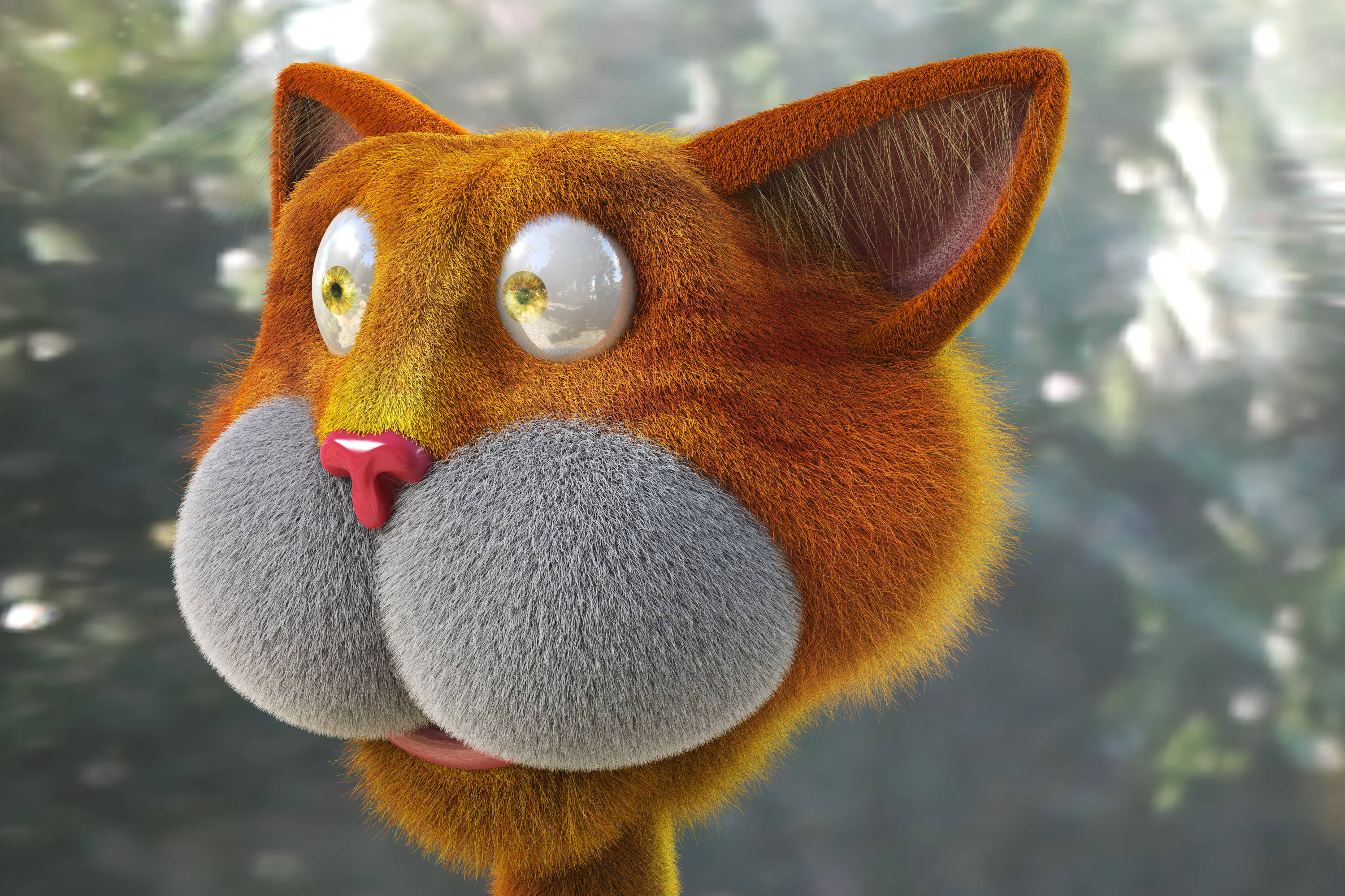 Chú mèo cam 3D đáng yêu như thật này sẽ làm ngày của bạn tươi sáng hơn! Hình nền