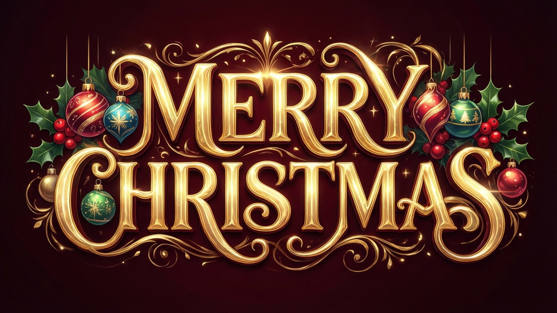 Chữ Merry Christmas Hình nền