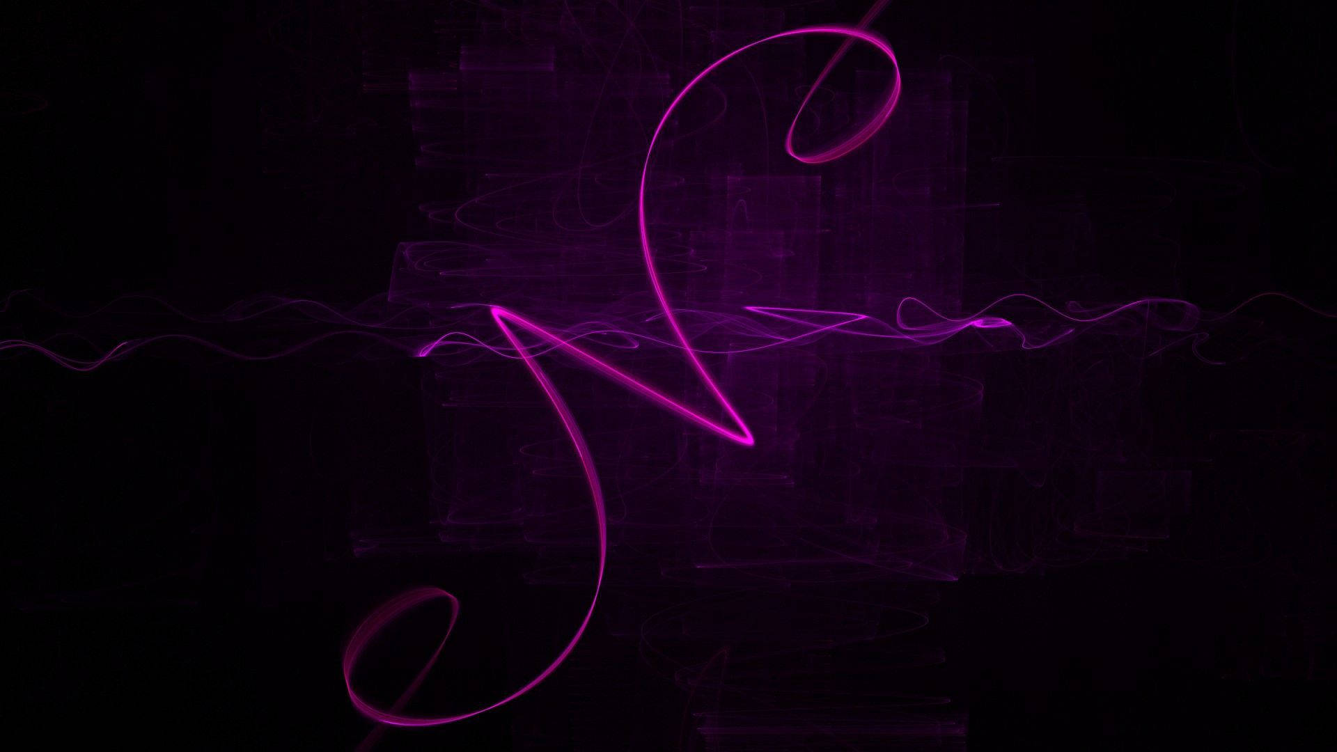 Chữ N Cách Điệu Màu Tím Neon Hình nền