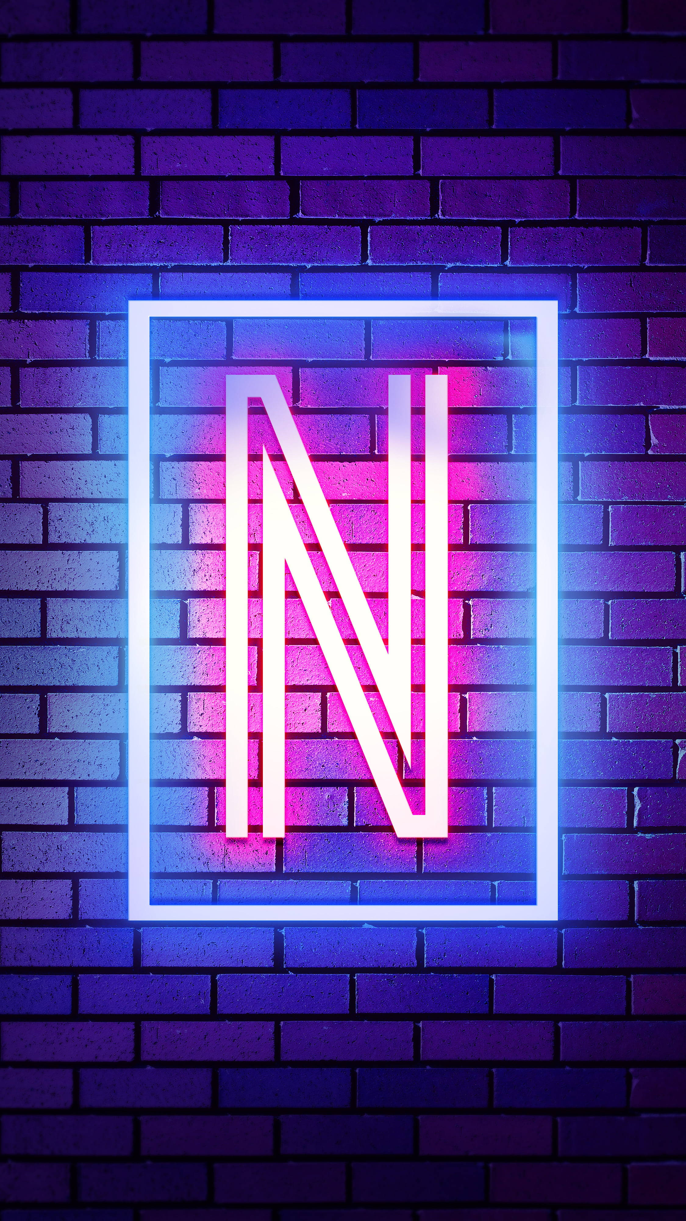 Chữ N Neon Rực Rỡ Hình nền
