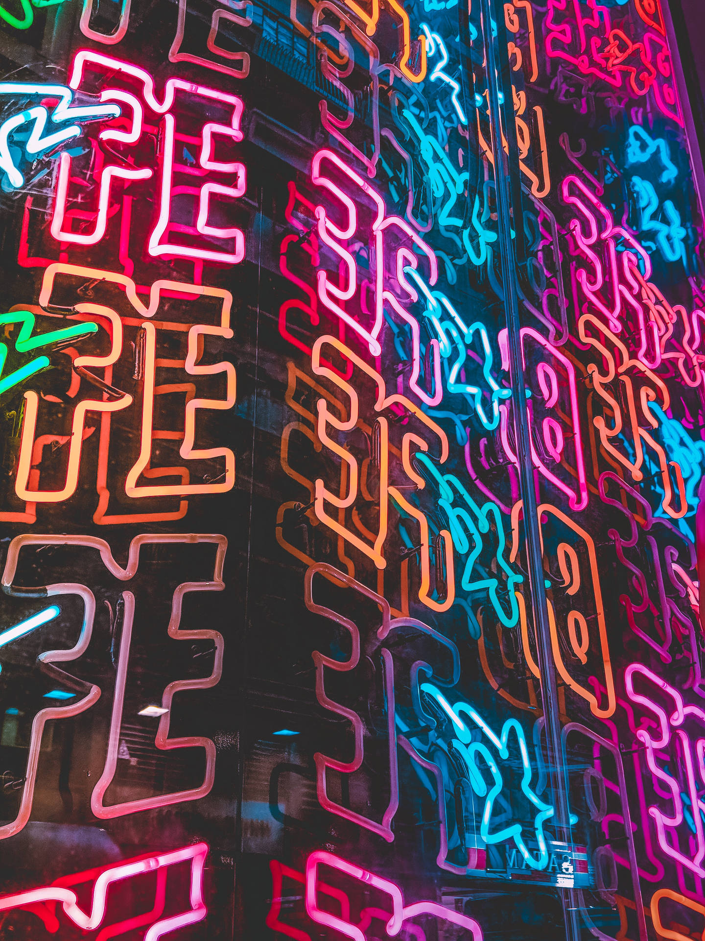 Hình nền Chữ Neon Nhiều màu