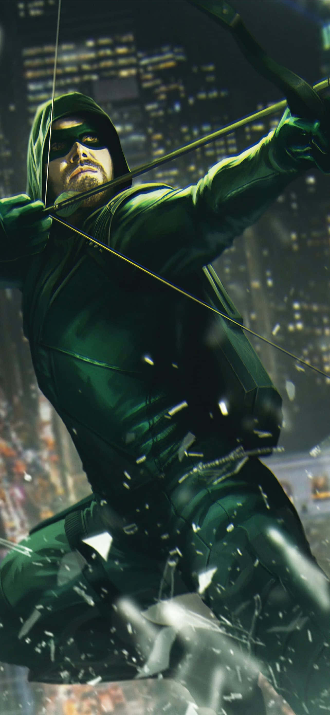 Chú thích: Hành Động Green Arrow Mãnh Liệt Trên iPhone Hình nền