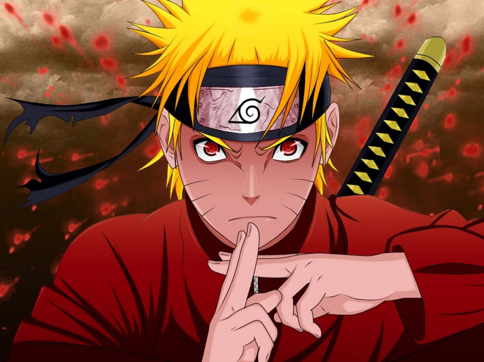 Chú thích: Naruto Uzumaki - Jinchuriki Mạnh Mẽ Trong Hành Động Hình nền