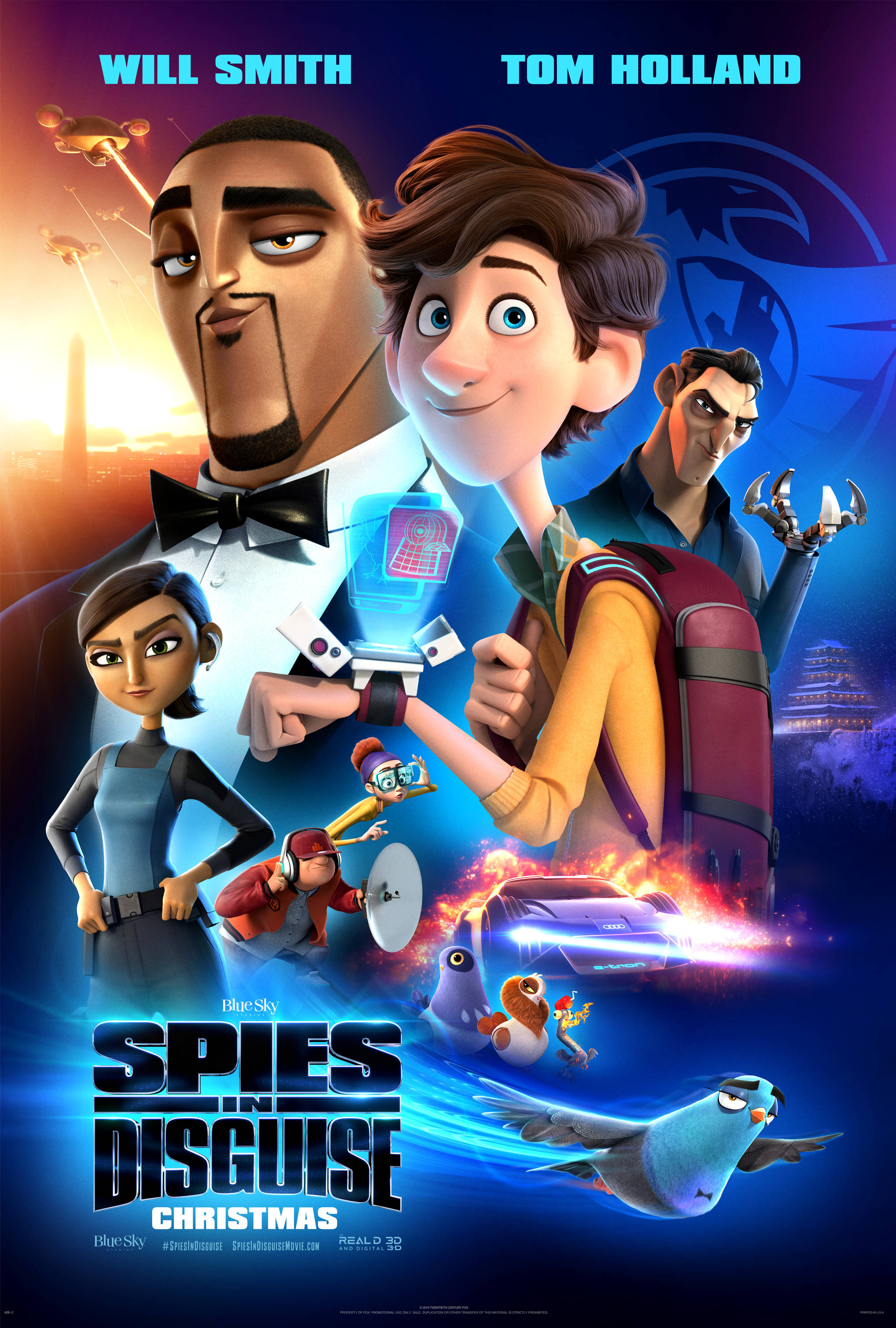 Chú thích: Poster Mới Hấp Dẫn Của Phim Hoạt Hình, Spies in Disguise Hình nền