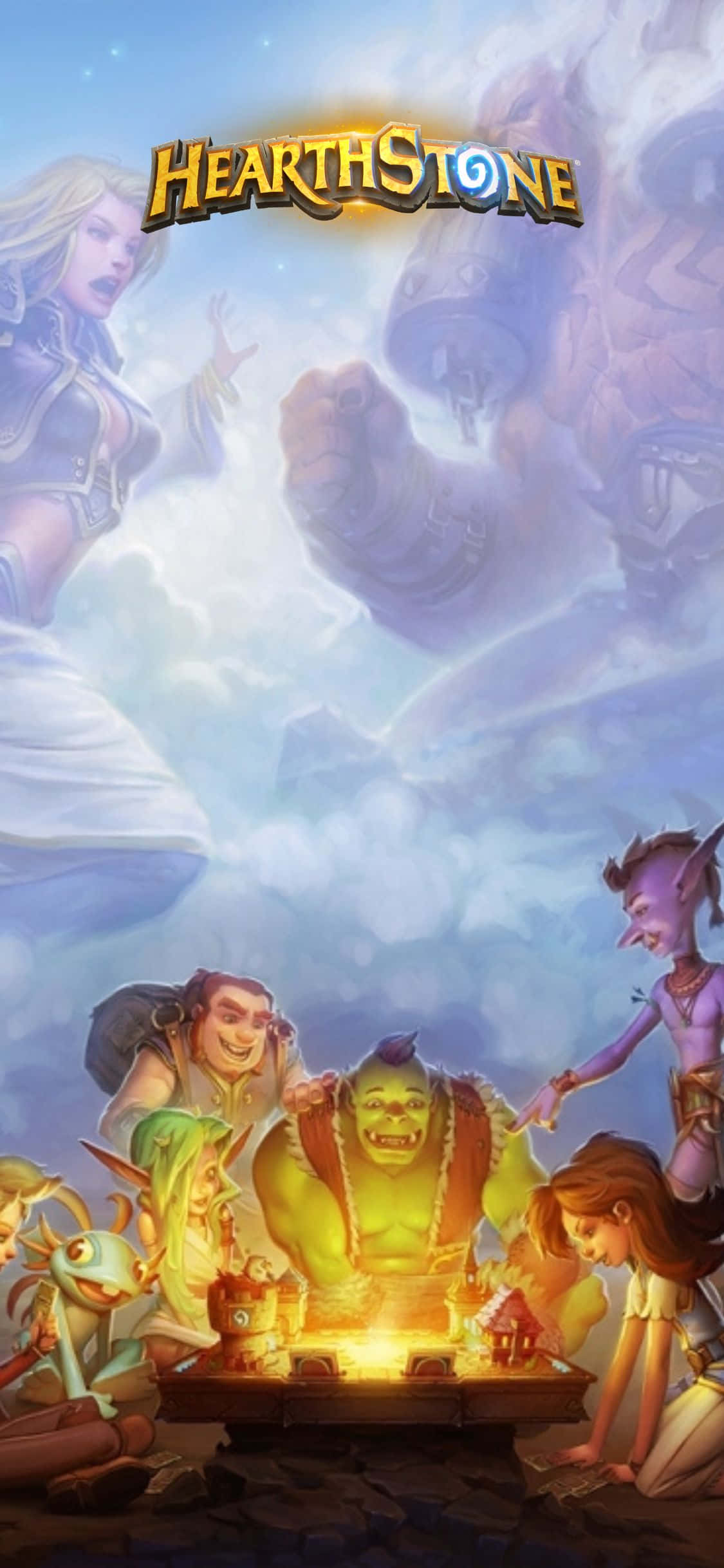 Chú thích: Tham gia những trận chiến hoành tráng với Hearthstone iPhone XS Wallpaper Hình nền
