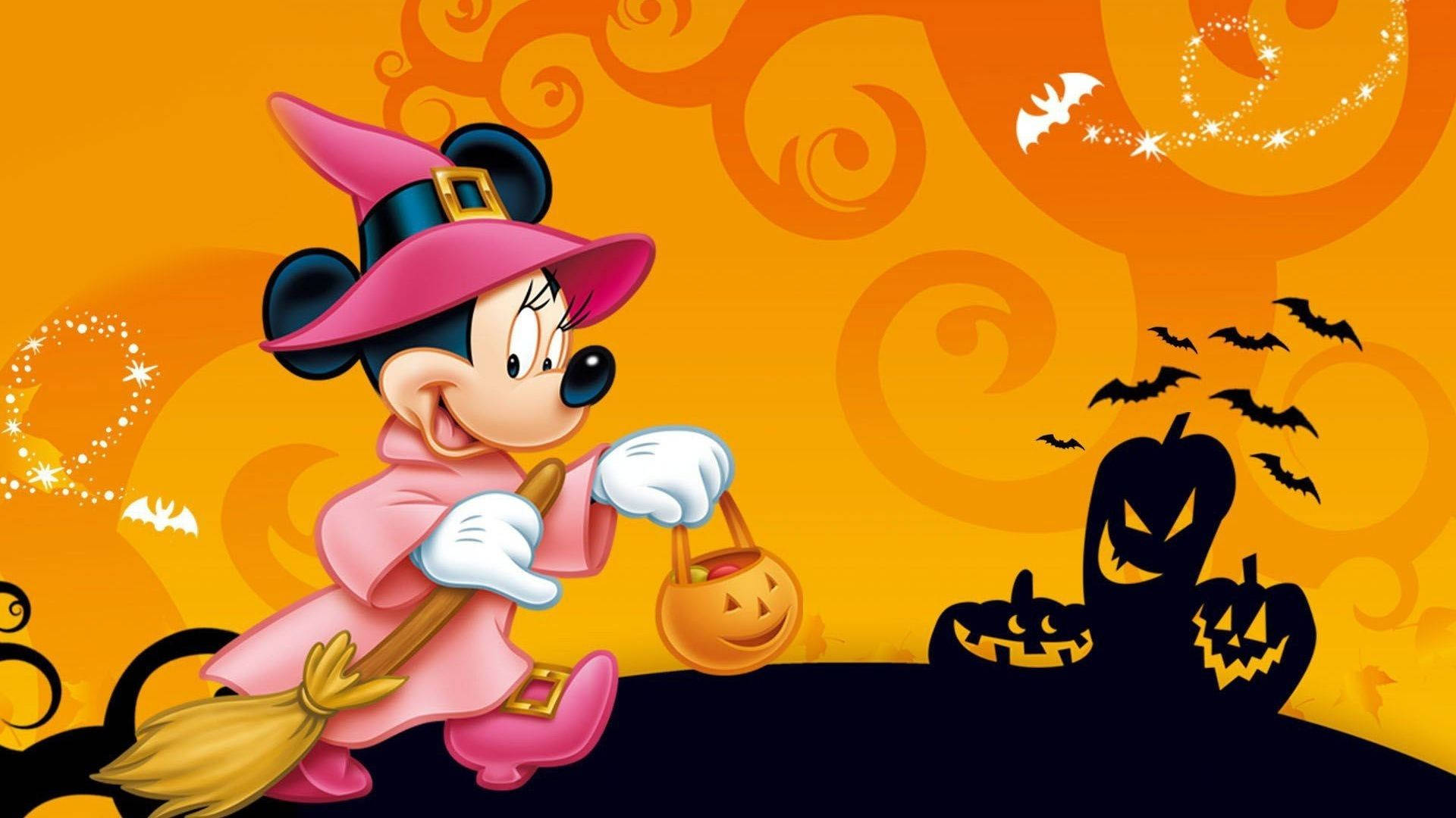 Chuột Minnie Hoạt Hình Halloween Hình nền