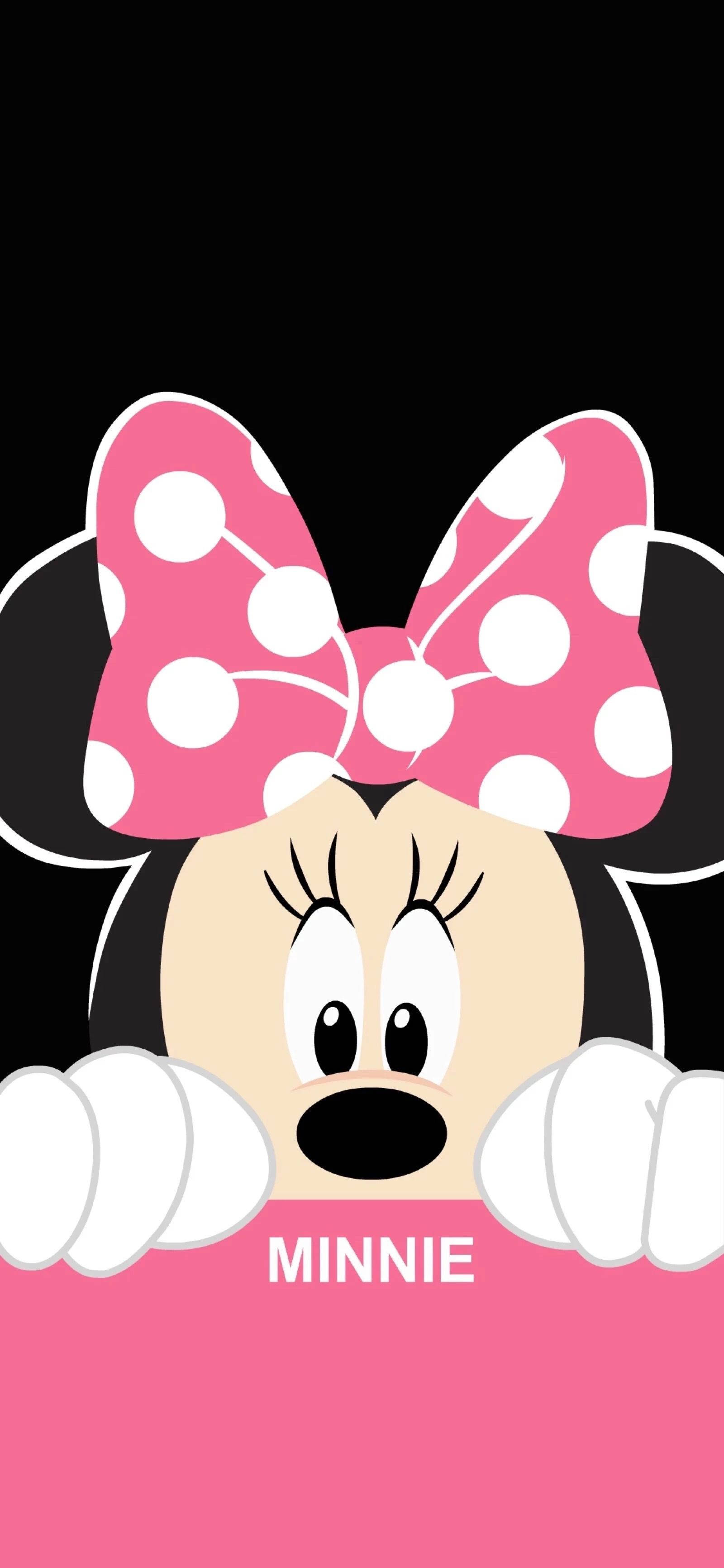 Chuột Minnie Thò Đầu Ra Từ Bức Tường Hình nền