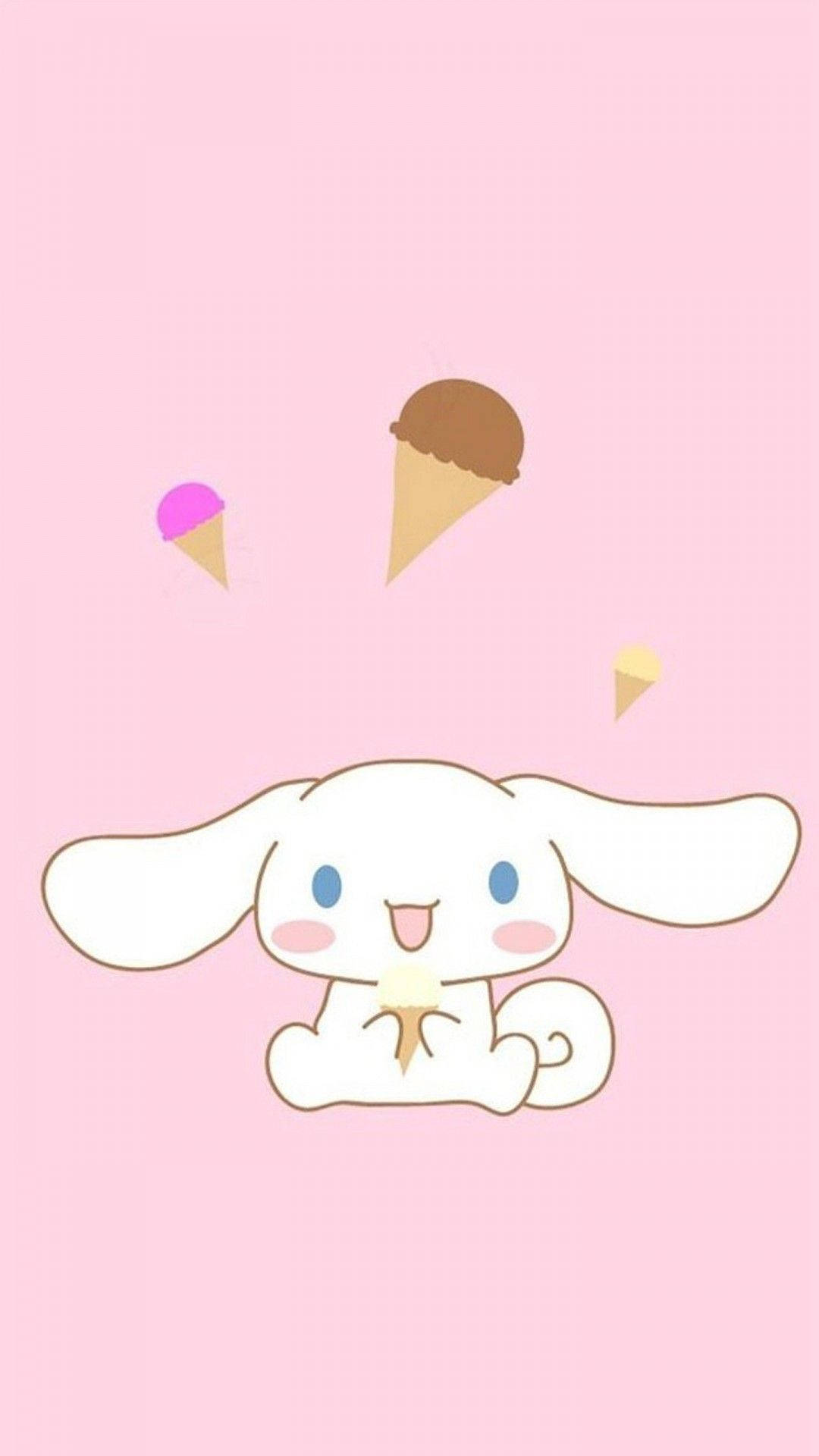 Cinnamoroll dễ thương ăn kem Hình nền