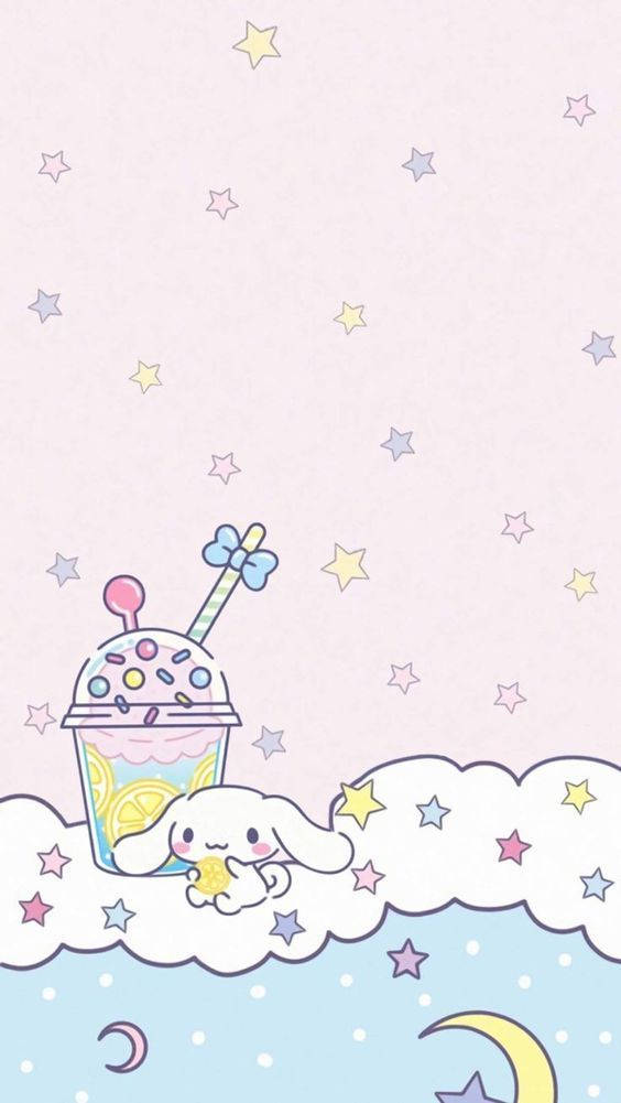 Cinnamoroll dễ thương HD cùng những ngôi sao Hình nền