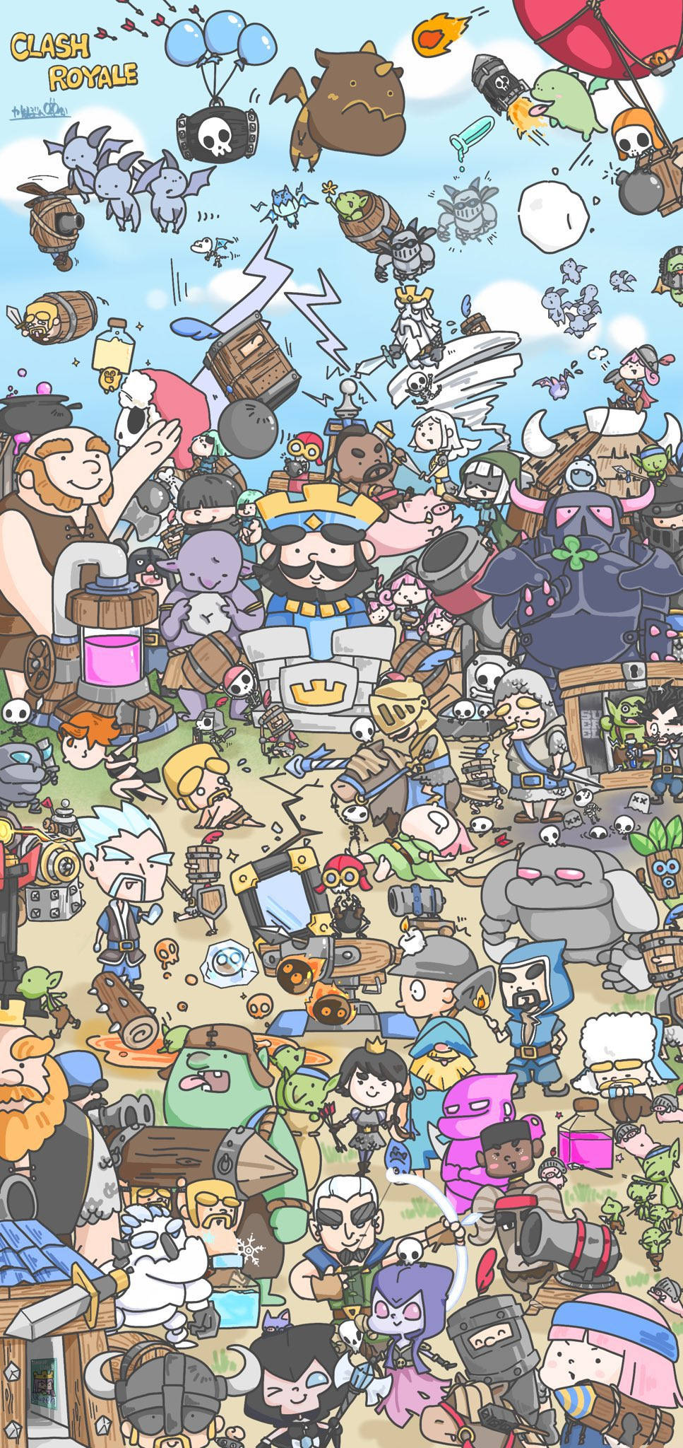 Clash Royale Doodle Cartoon Hình nền