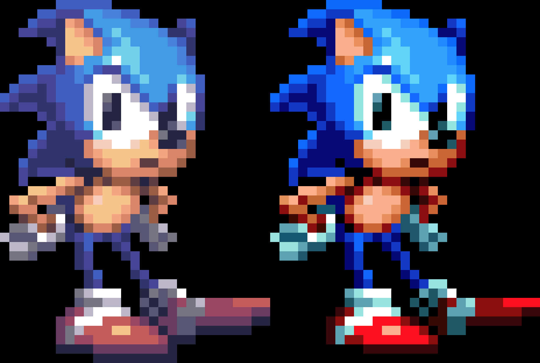 Classic vs Modern Sonic Pixel Art Hình nền