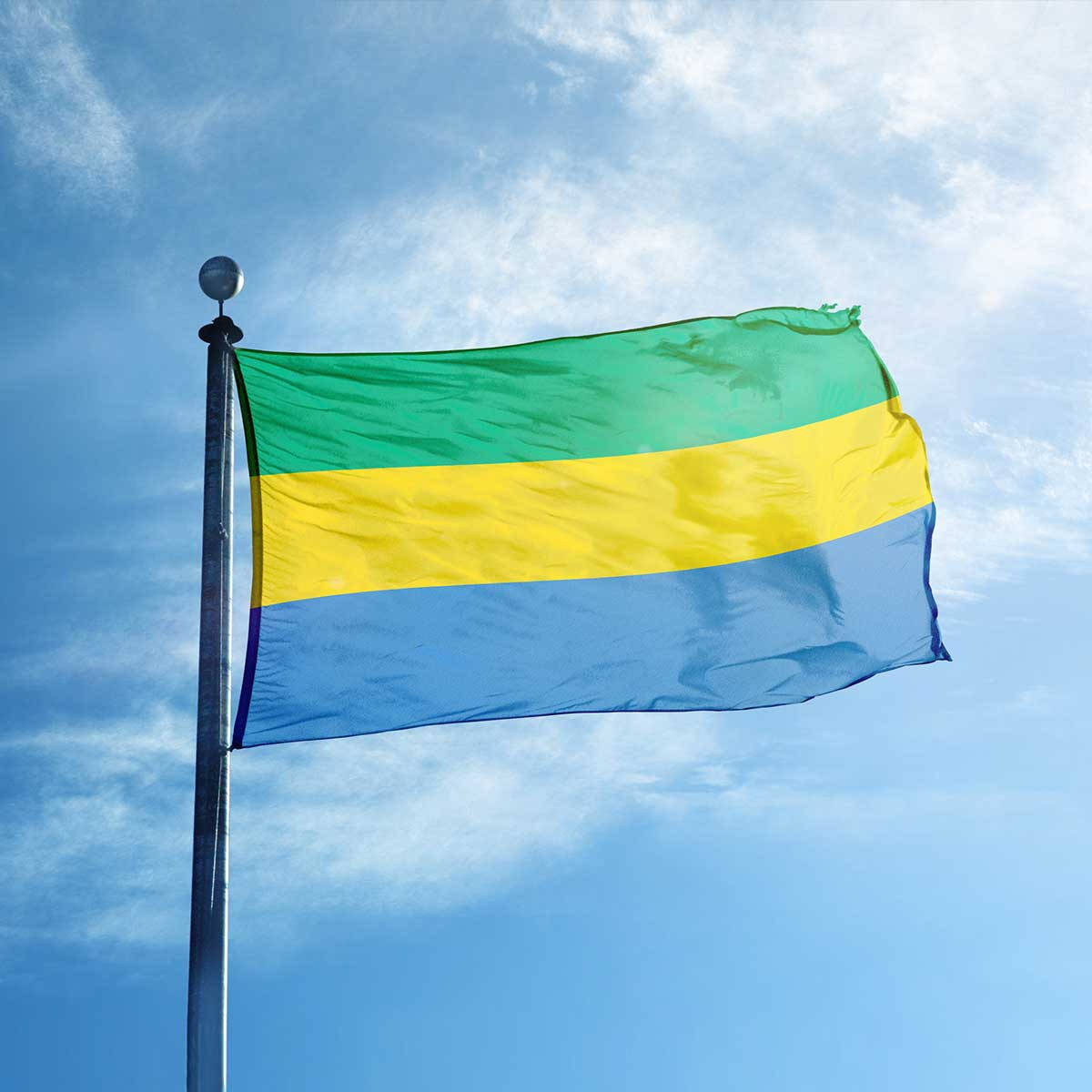 Cờ Gabon Bay Cao Hình nền
