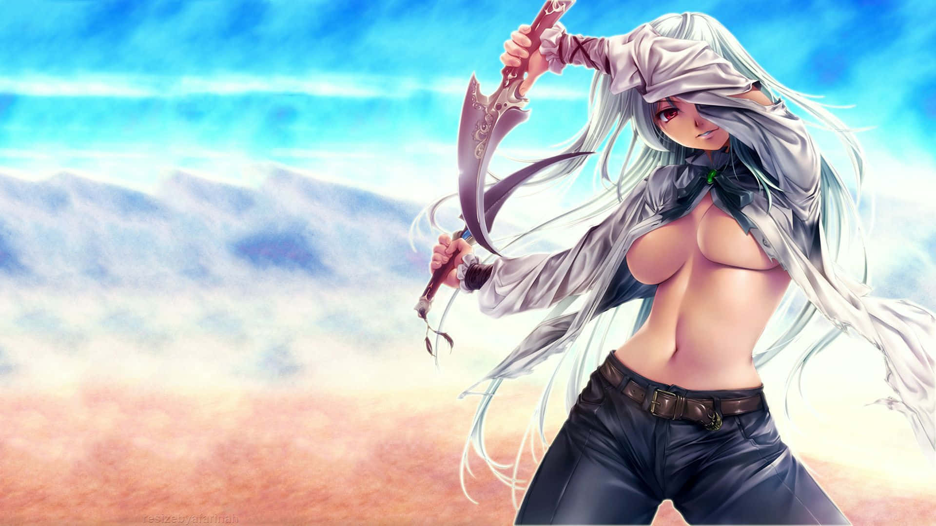 Cô gái Anime 3D gợi cảm Hình nền