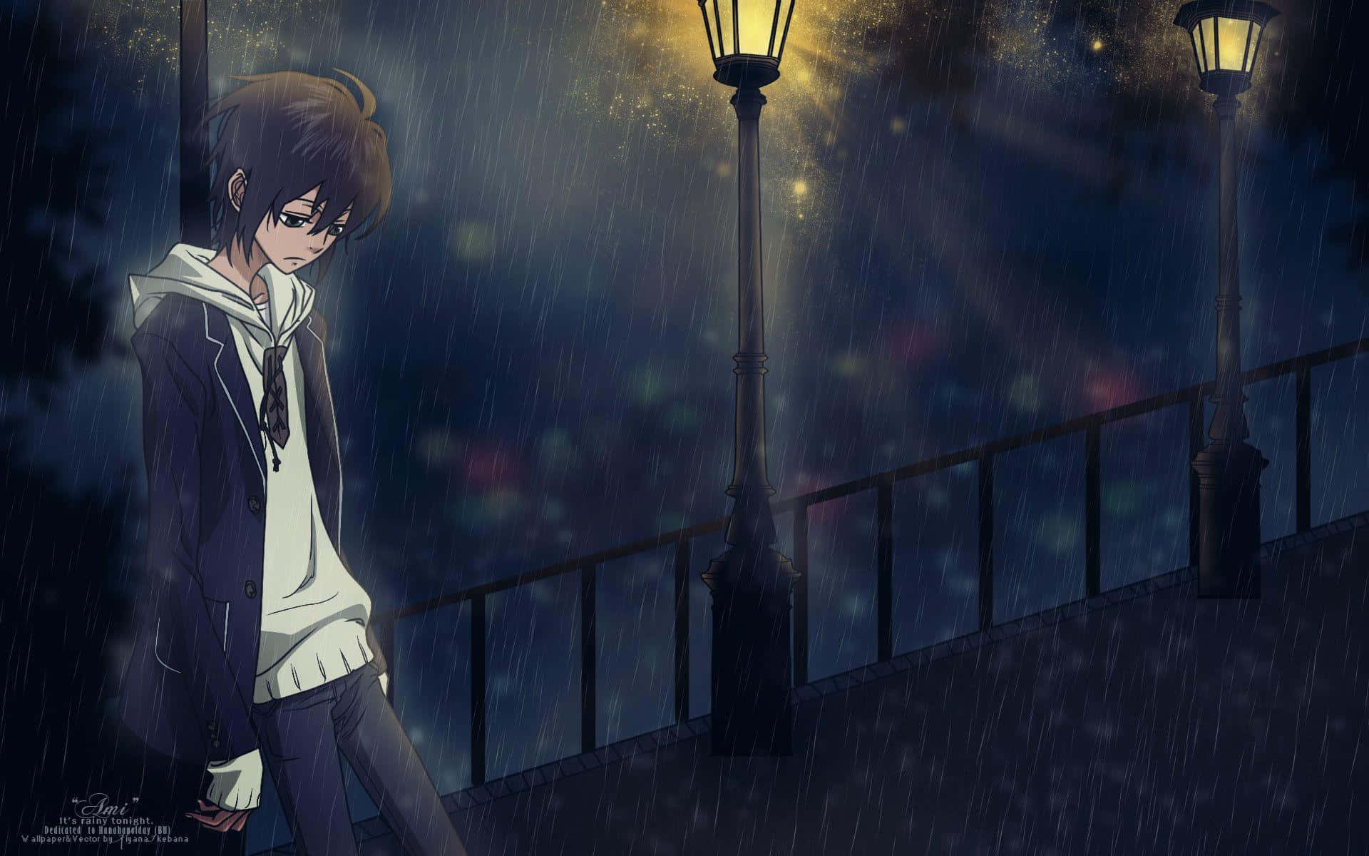 Cô gái anime buồn co ro trong góc phòng trống Hình nền