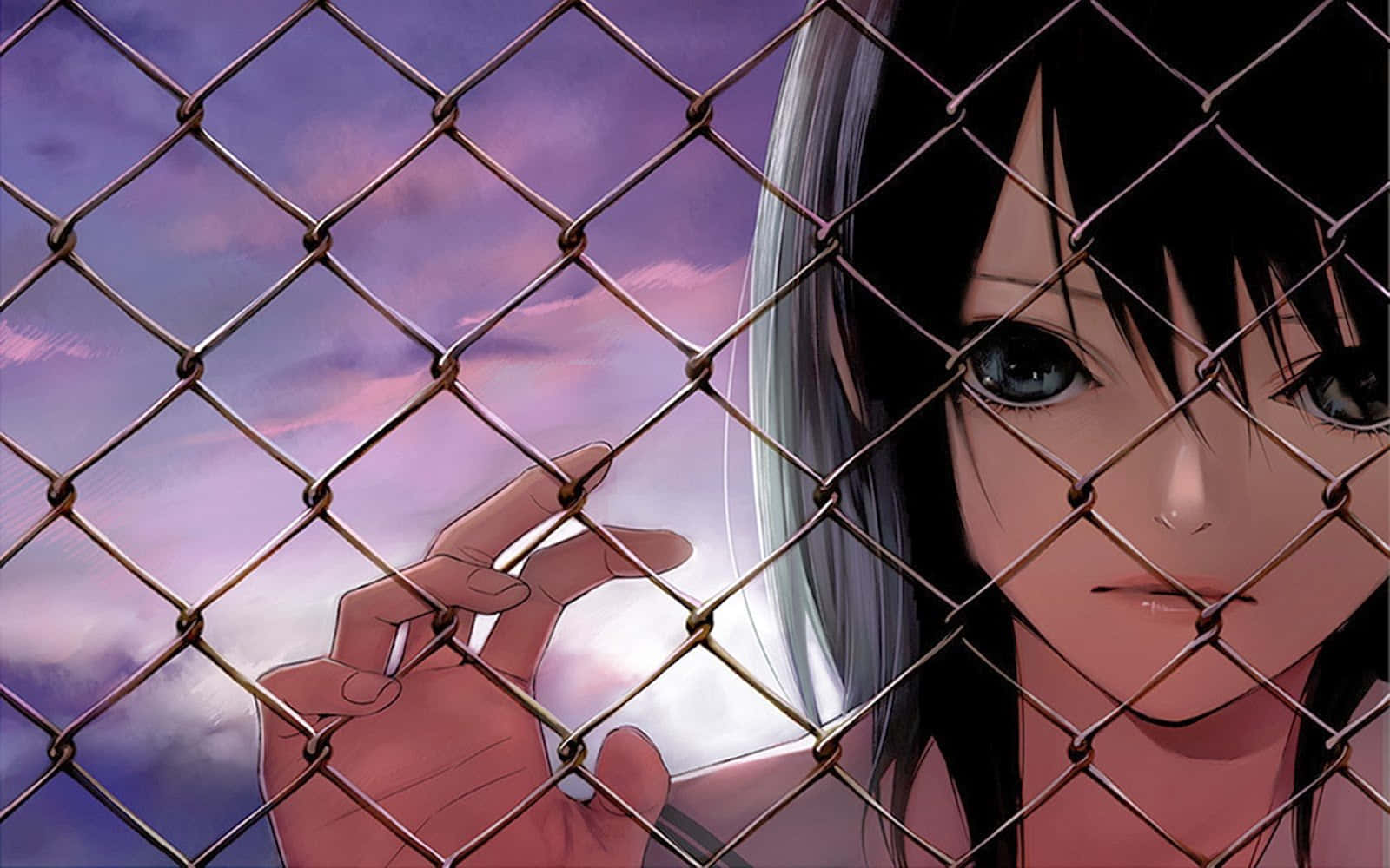 Cô Gái Anime Buồn - Cô Đơn và Lạc Lõng Hình nền