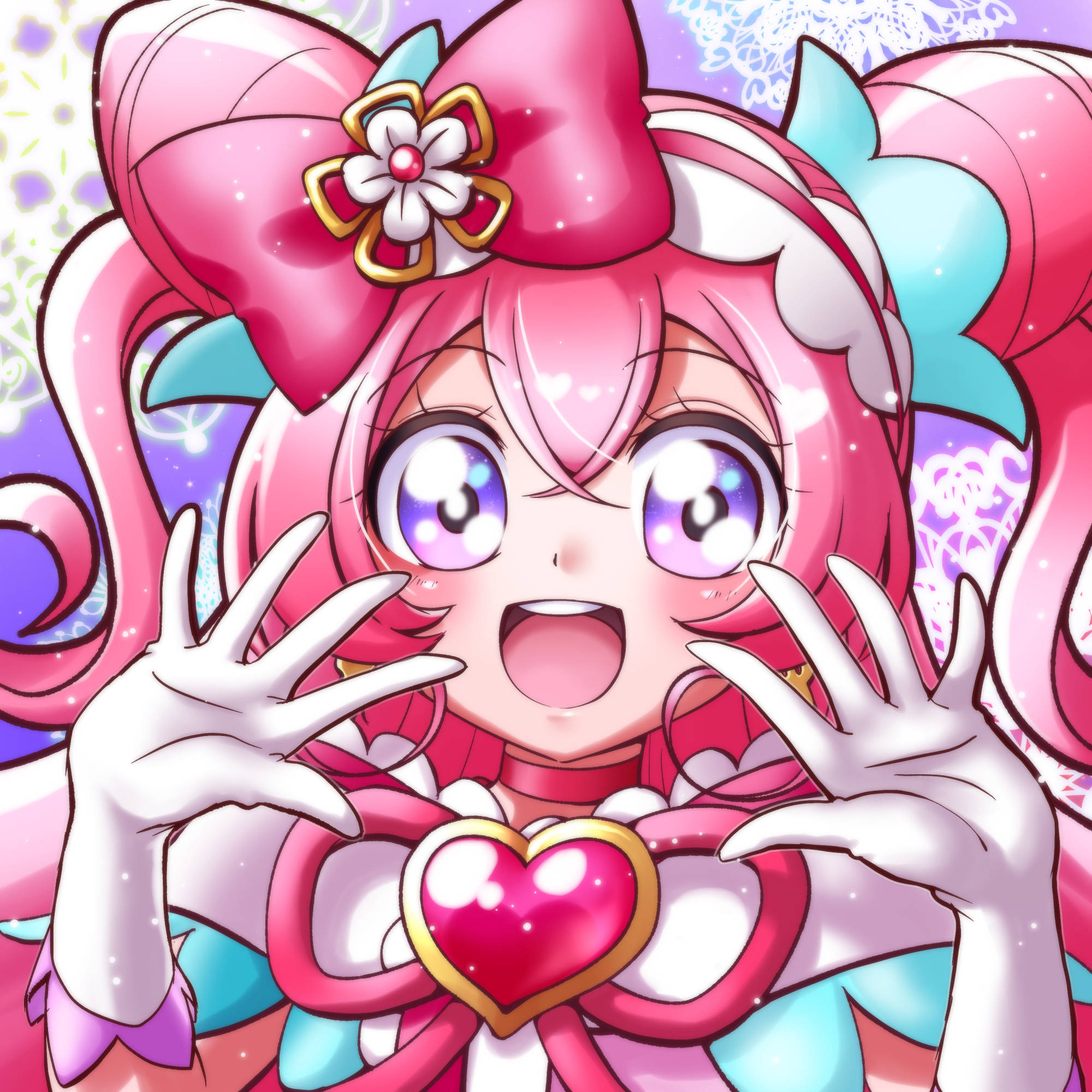 Cô gái anime Cure Precious ngạc nhiên Hình nền