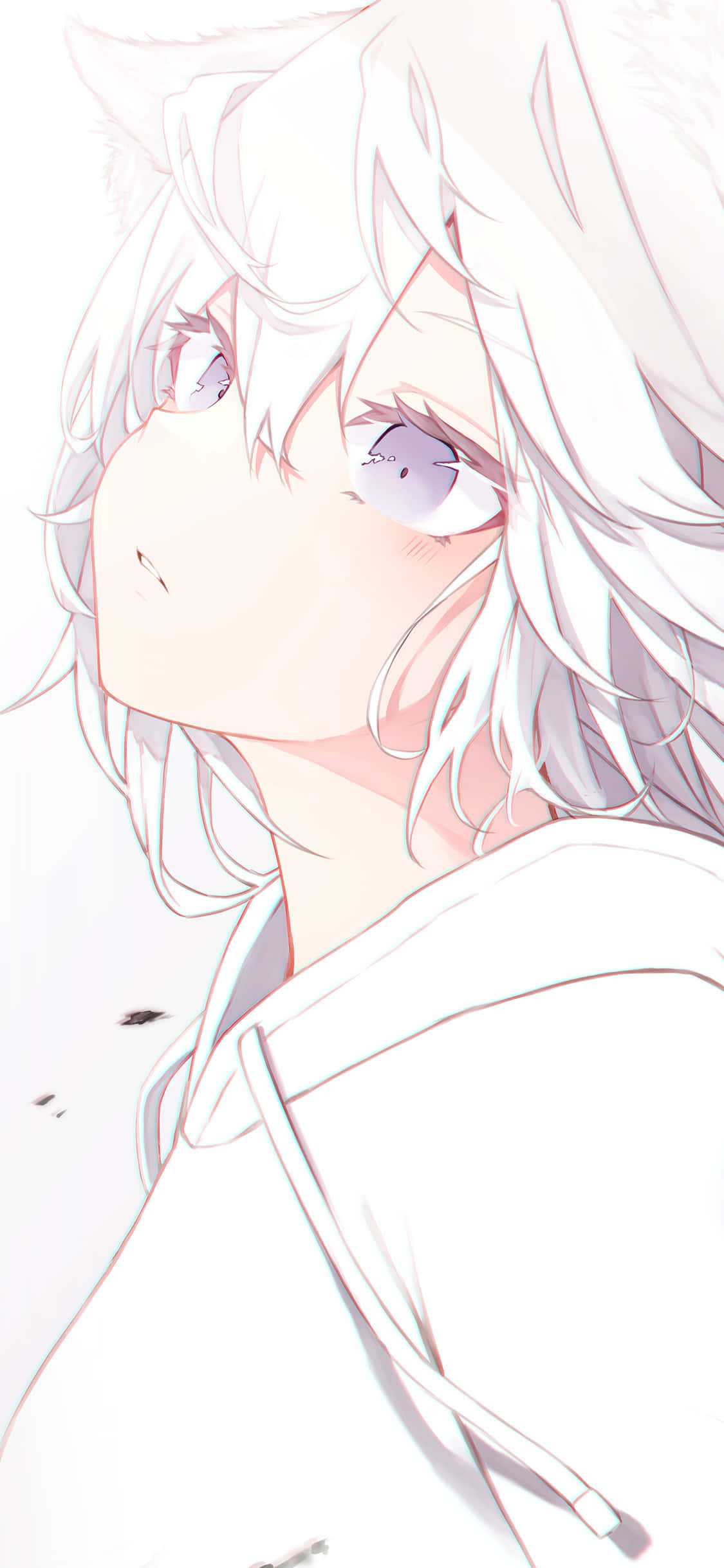 Cô gái Anime Da Trắng Ngọt ngào Hình nền