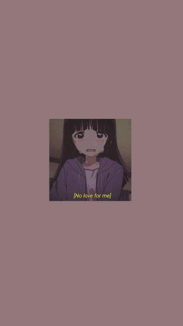 Cô gái anime dễ thương buồn thẩm mỹ Hình nền