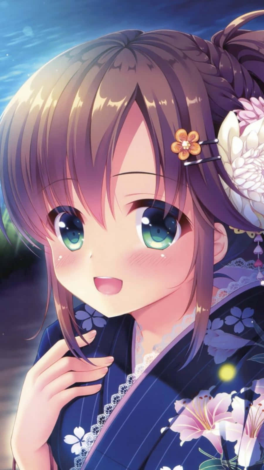 Cô gái anime dễ thương này không ngại thể hiện khía cạnh dịu dàng của mình Hình nền