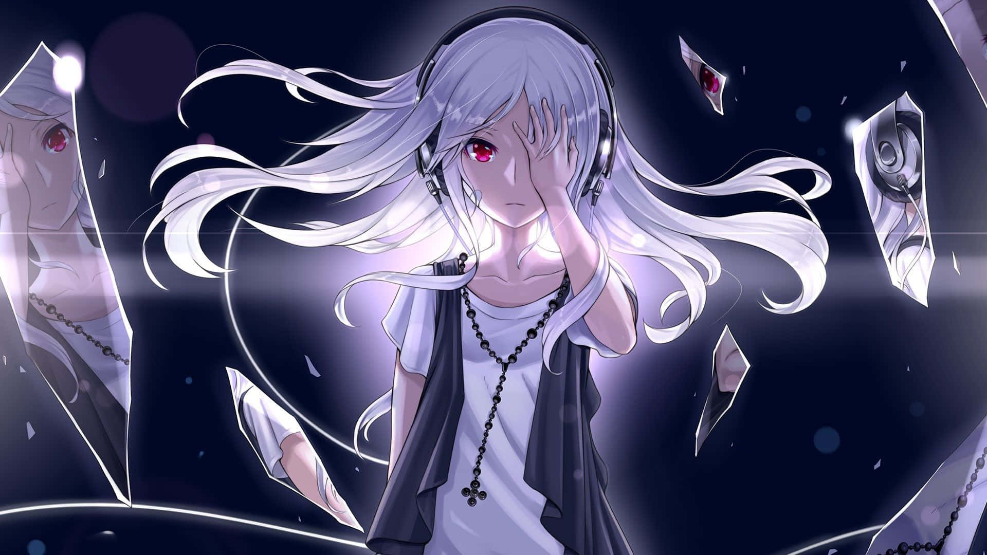 Cô gái anime đen xám 1920x1080 Hình nền