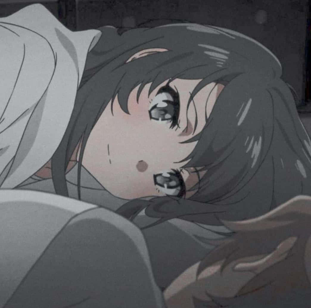 Cô gái anime nằm xuống Hình nền