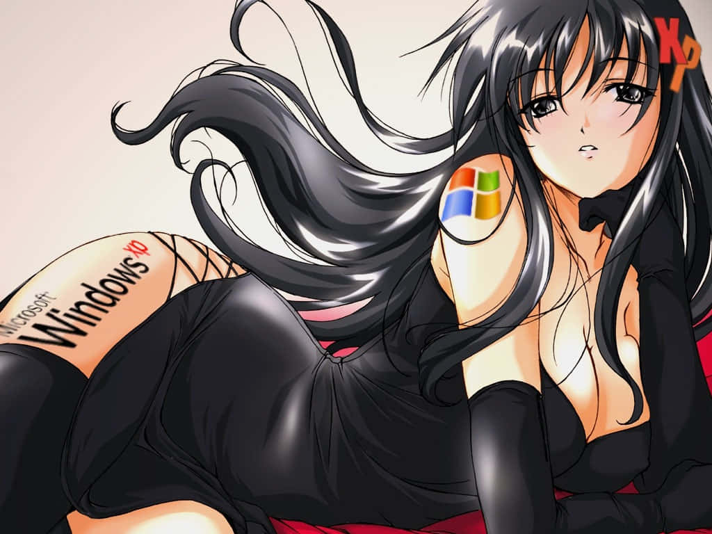 Cô gái anime nóng bỏng Windows XP Hình nền