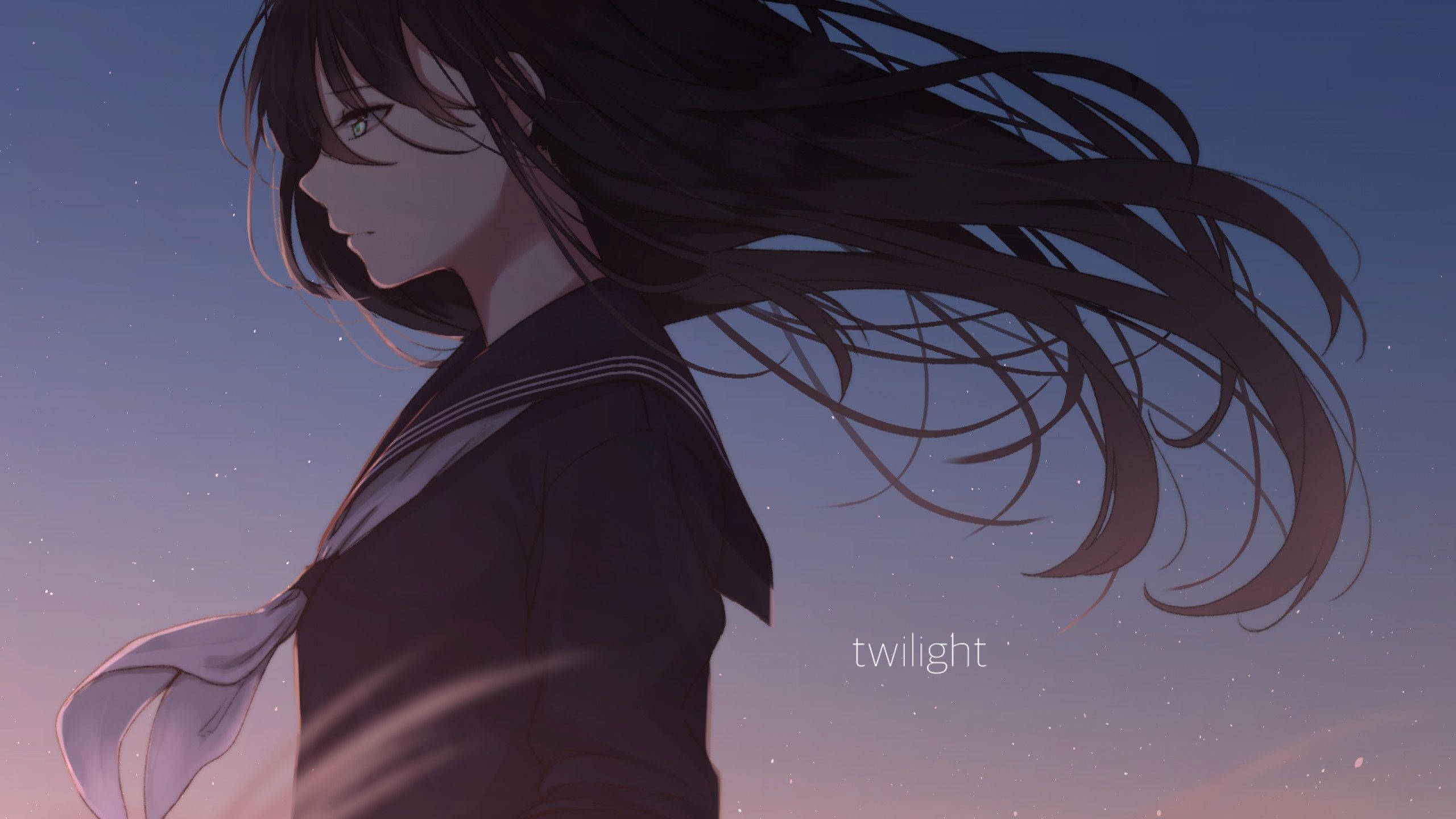 Cô gái buồn dễ thương phong cách Anime PFP Hình nền