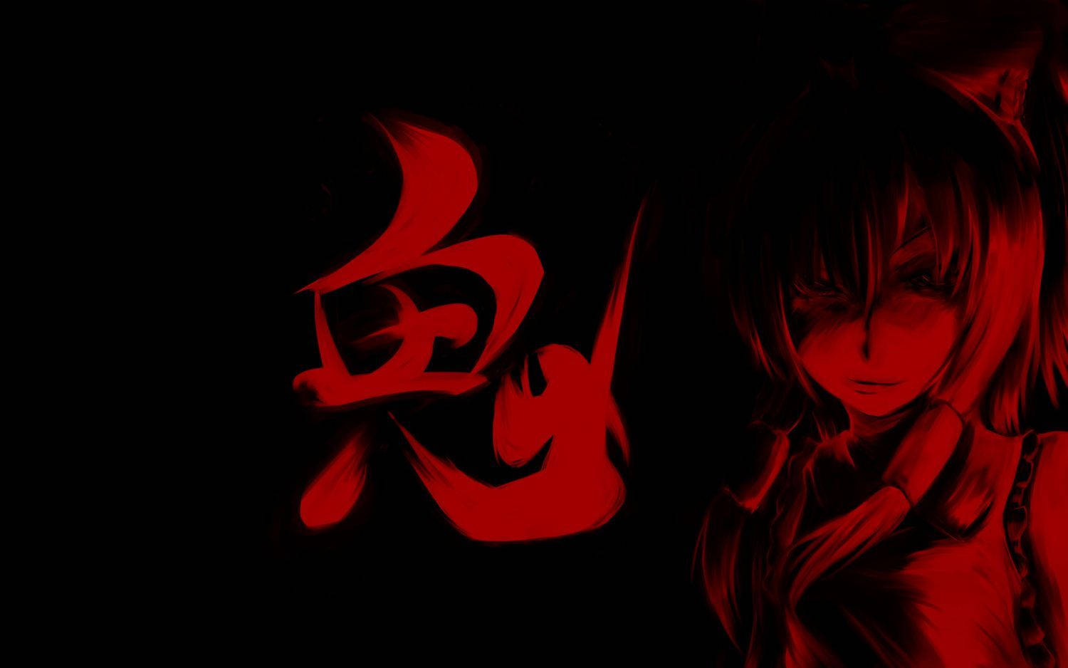 Cô gái cáo anime đỏ sẫm dễ thương Hình nền