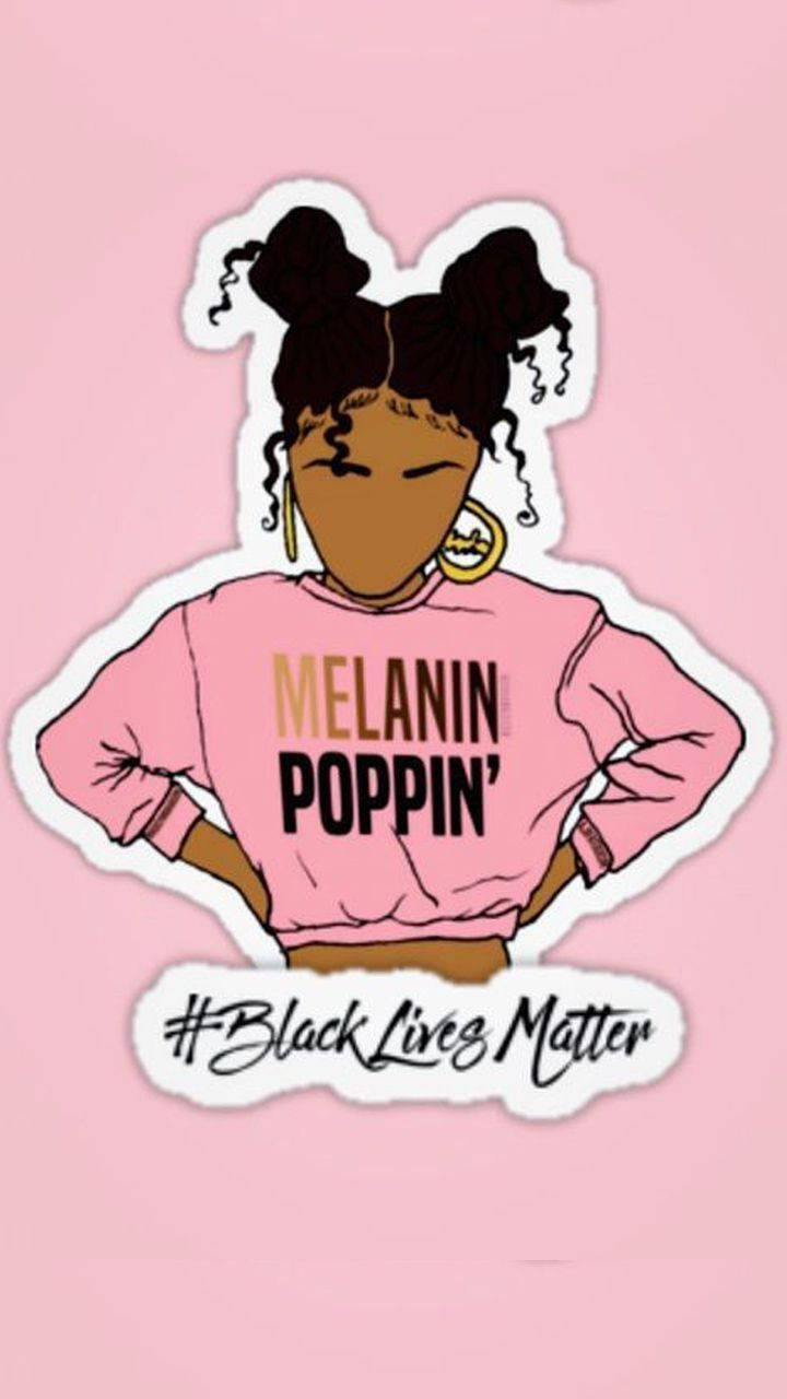 Cô Gái Da Đen Quyến Rũ Với Áo Len Melanin Poppin Hình nền