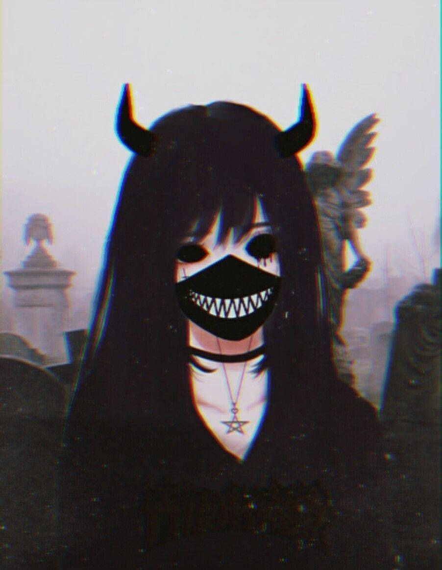 Cô gái Gothic dễ thương trong ảnh đại diện Anime Hình nền