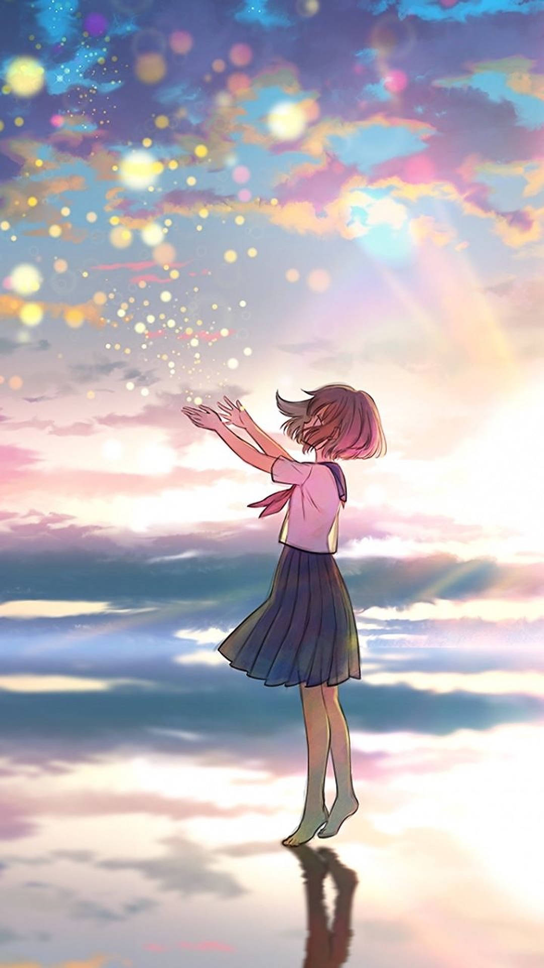 Hình nền cô gái học đường anime thẩm mỹ — Cô gái thẩm mỹ Hình nền