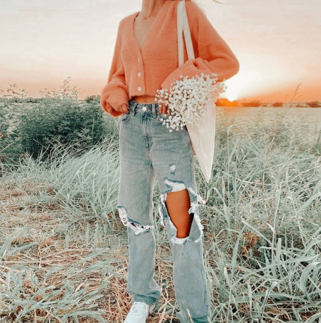 Cô Gái Phong Cách Preppy Trang Phục Thời Trang Hình nền