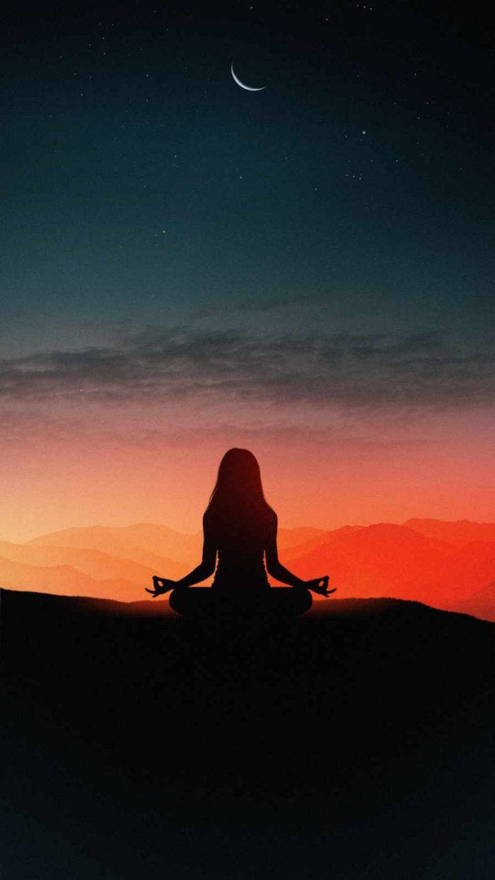 Cô gái tập yoga trên iPhone X phong cách thẩm mỹ Hình nền