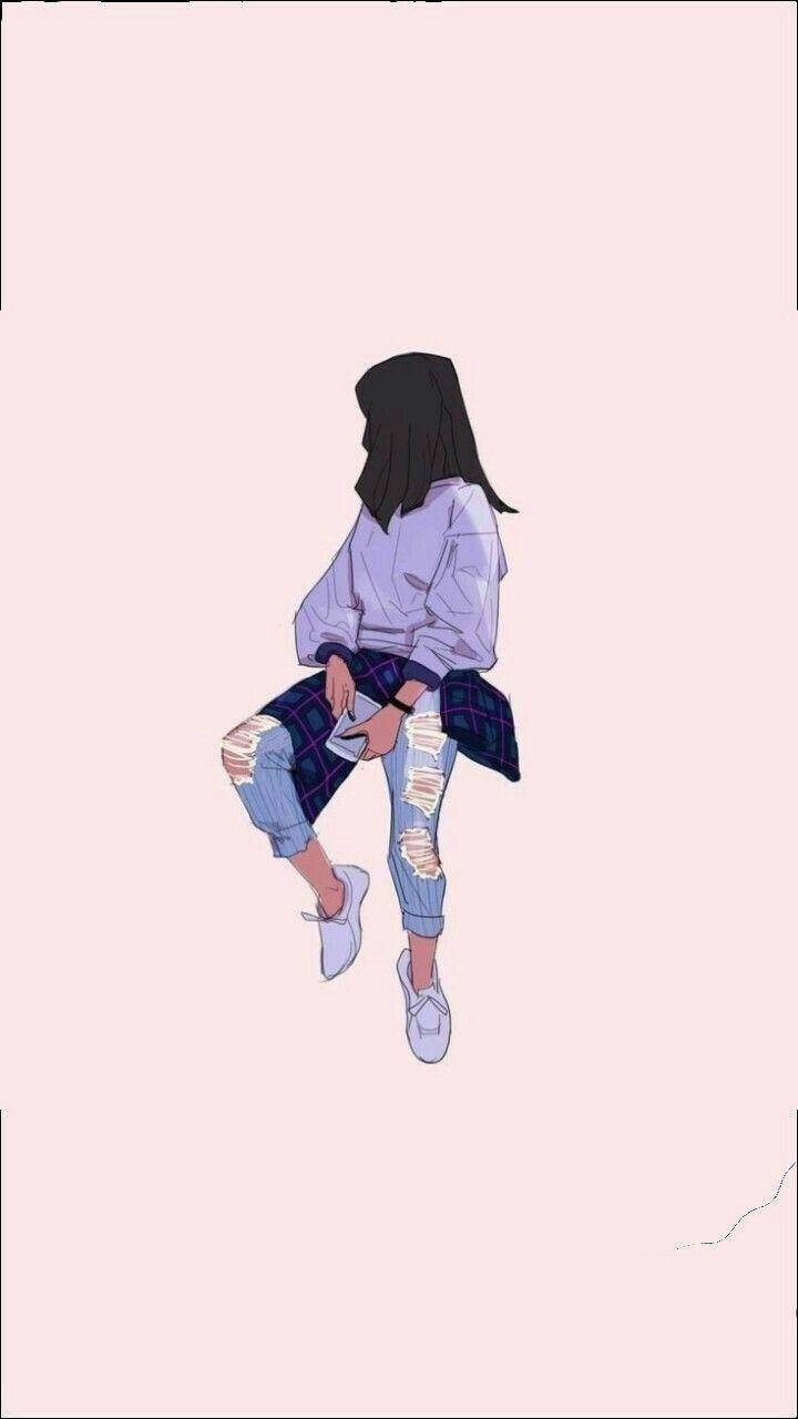 Cô Gái Thời Trang Đường Phố Thẩm Mỹ Hình nền
